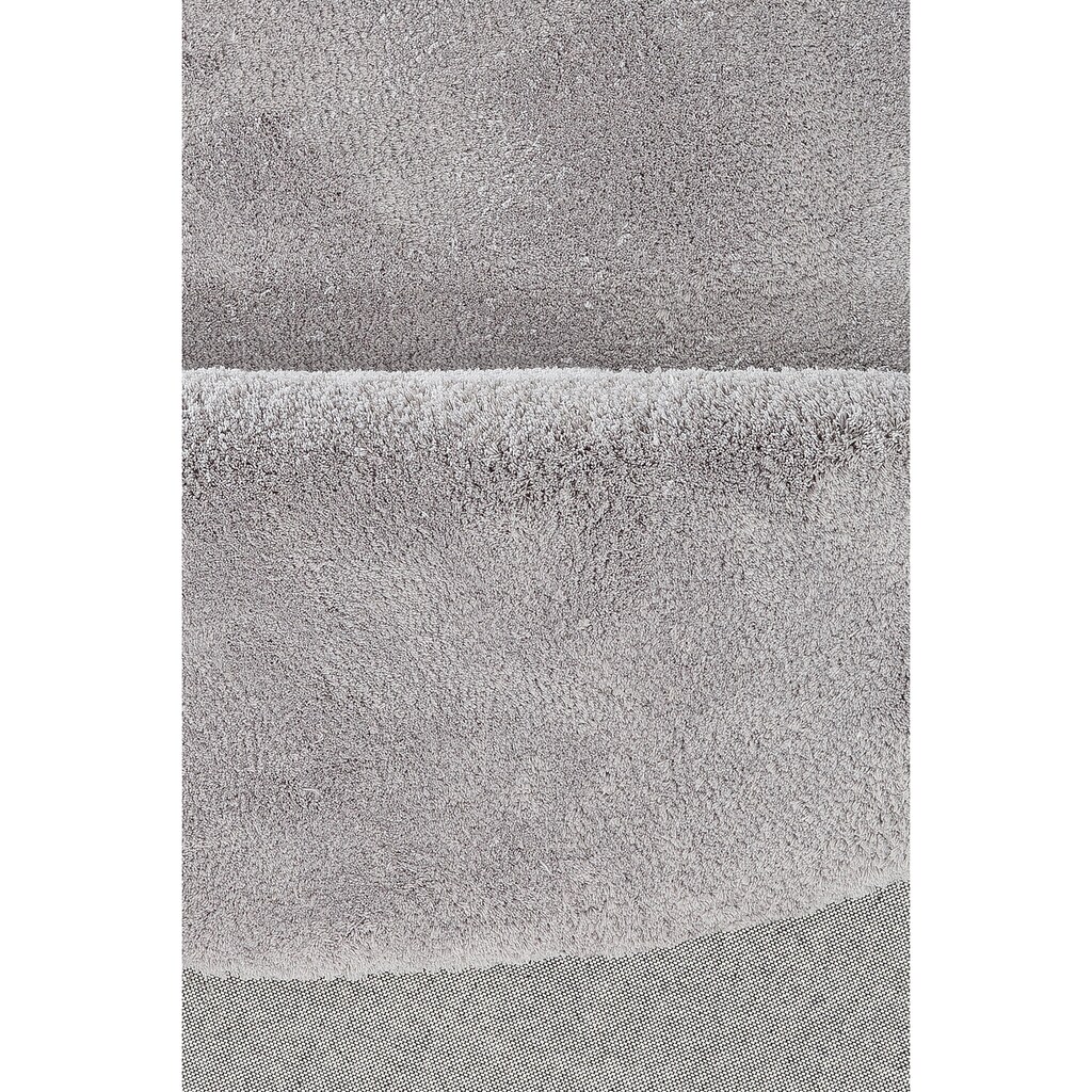 my home Hochflor-Teppich »Magong«, rund, 25 mm Höhe, Microfaser, einfarbiger Teppich, fussbodenheizungsgeeignet, Uni-Farben