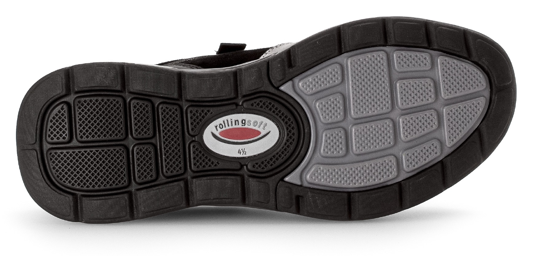 Gabor Rollingsoft Keilsneaker, Keilabsatz, Freizeitschuh, Halbschuh, Schnürschuh, Kontrastbesätze