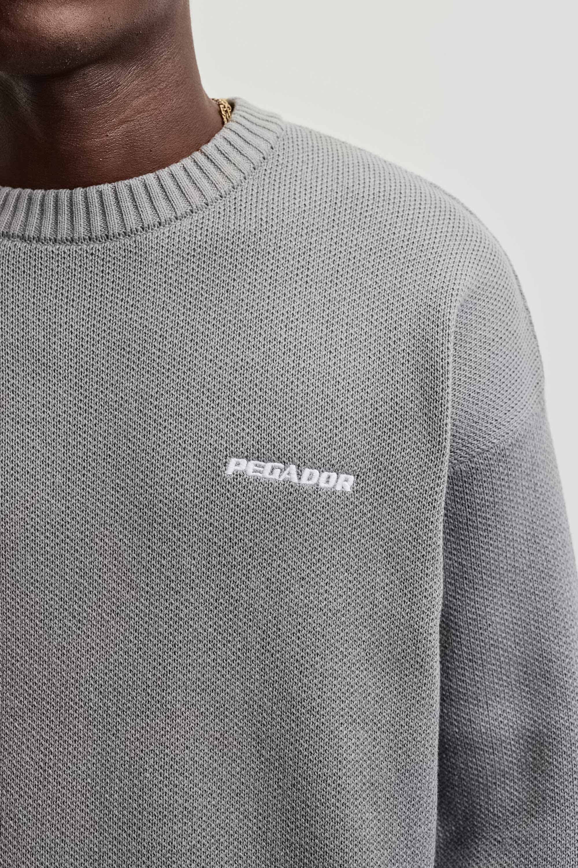 PEGADOR Pull à col rond »Logo Oversized Knit Sweater« mélange de coton, oversize