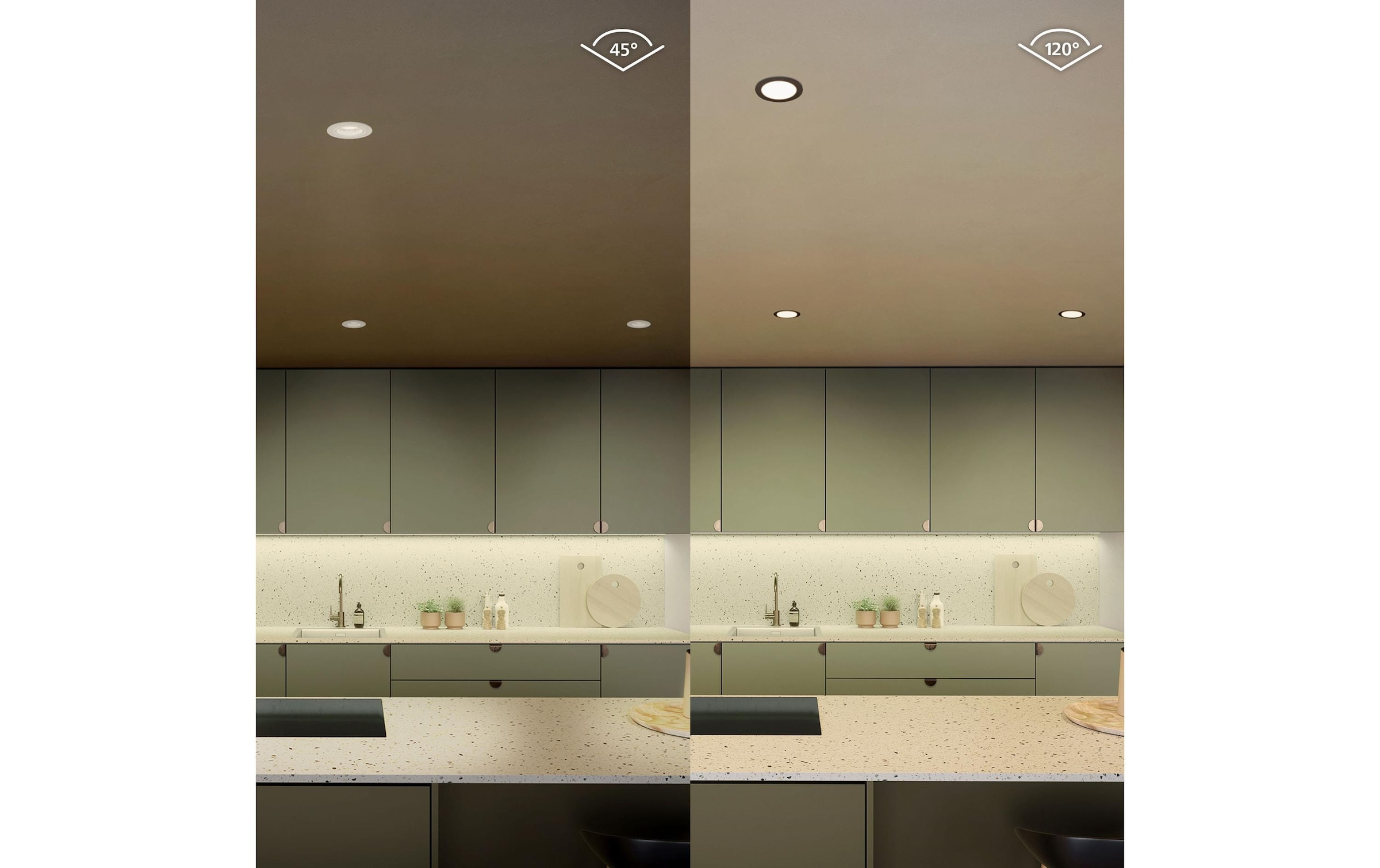 Philips Hue LED Deckenleuchte »White & Color Ambiance Slim Recessed 90 mm 3er schwarz«