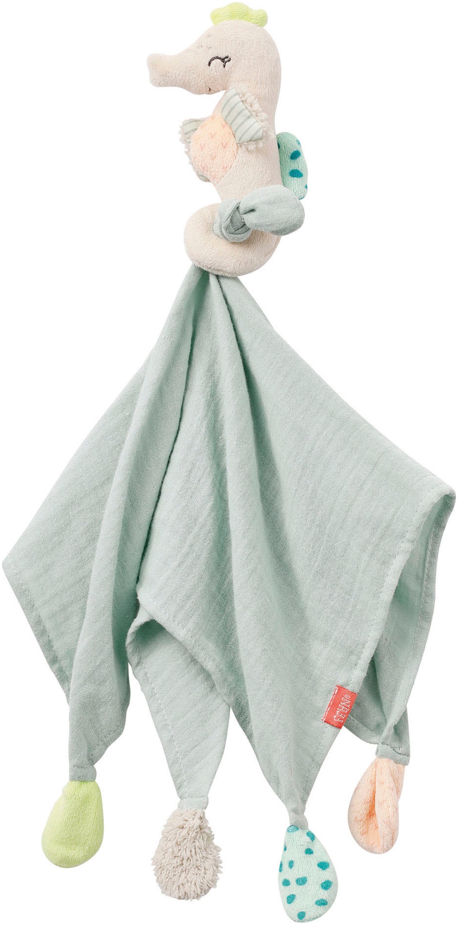 Fehn Schmusetuch »Meereskinder, Geburts-Set klein« Set, 2 Stk. tlg. mit Schmusetuch Seepferd und Knister-Seestern