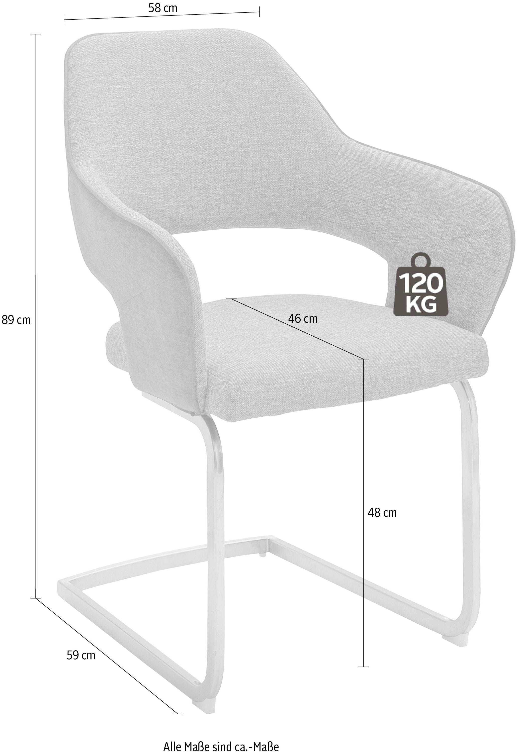MCA furniture Freischwinger »NEWCASTEL«, (Set), 2 St., Stuhl belastbar bis 120 Kg