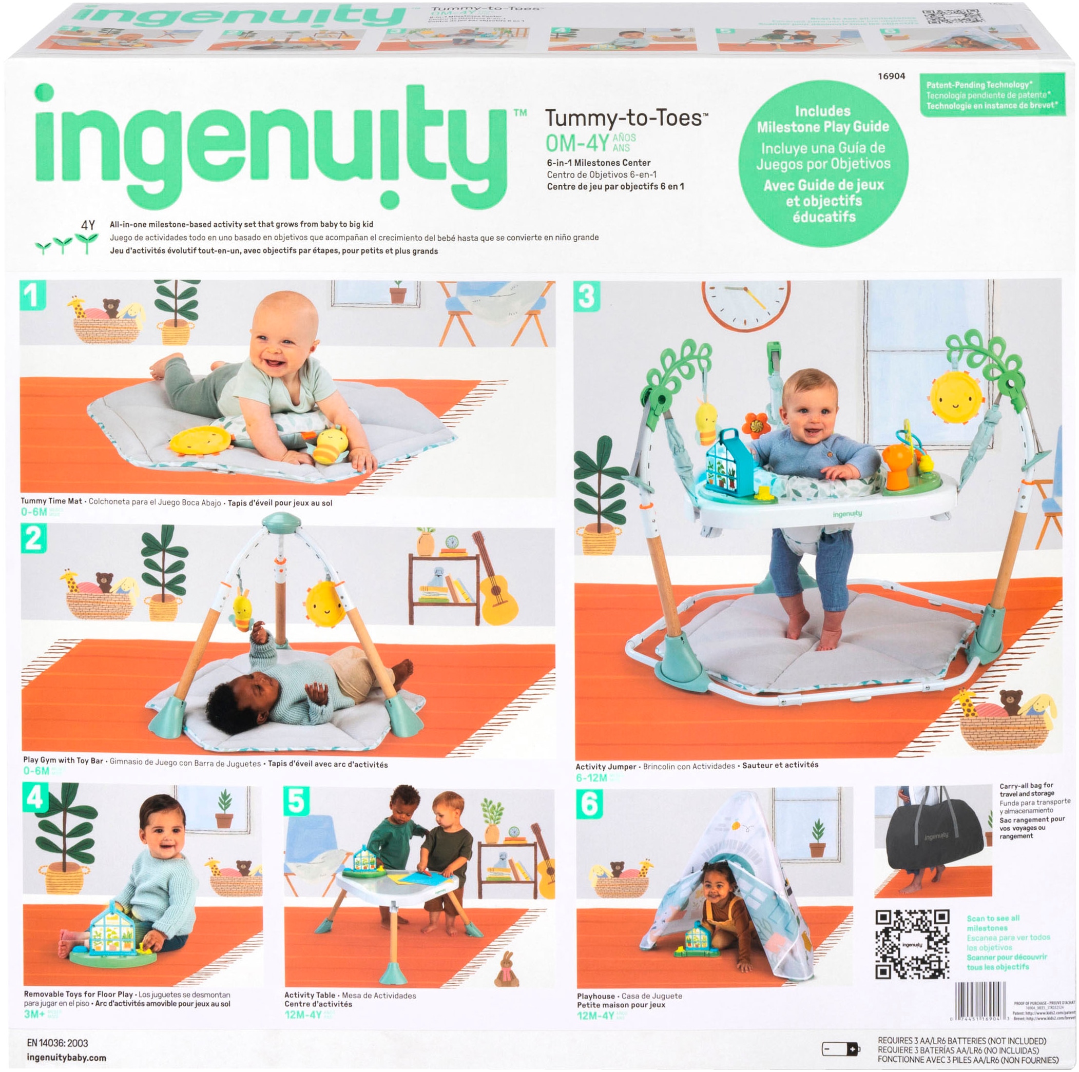 ingenuity Spielcenter »Tummy to Toes™ 6-in-1 Milestones Center« mit Licht und Sound