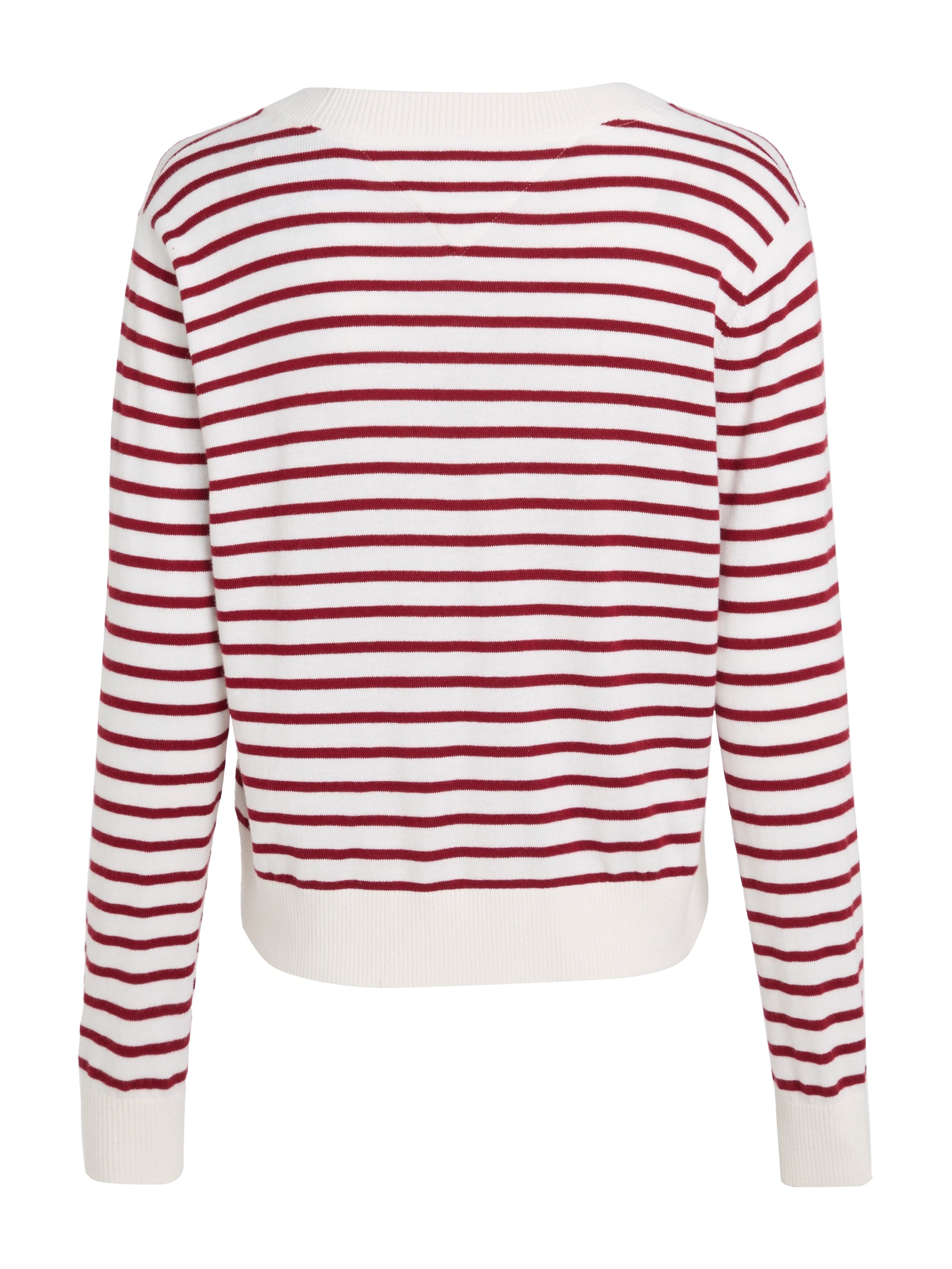 Tommy Jeans Strickpullover »TJW ESSENTIAL VNECK SWEATER EXT«, mit Logostickerei