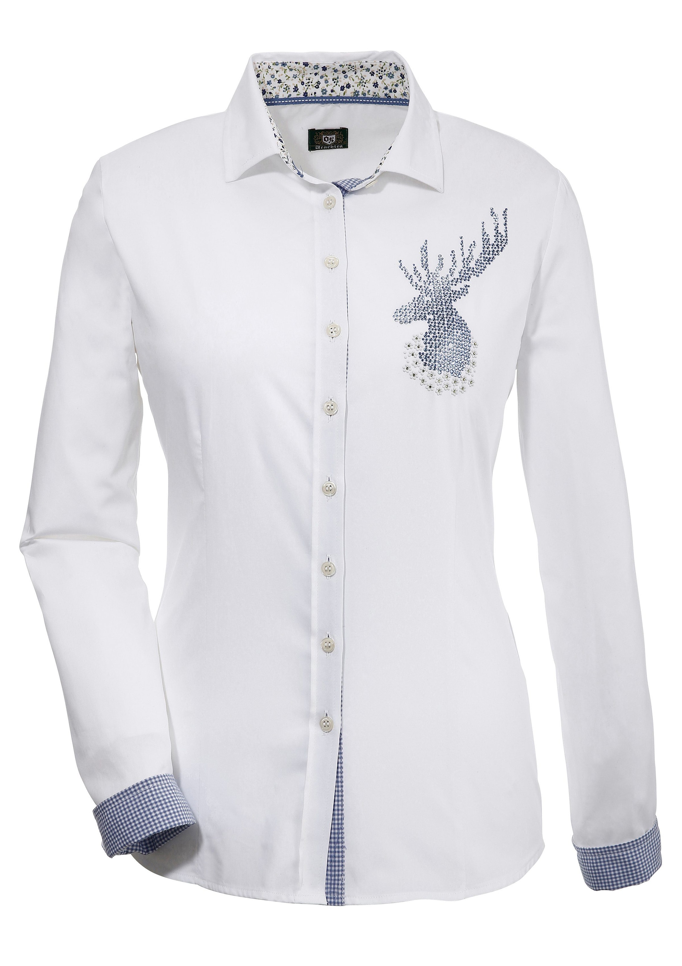 Trachtenbluse Damen aus reiner Baumwolle