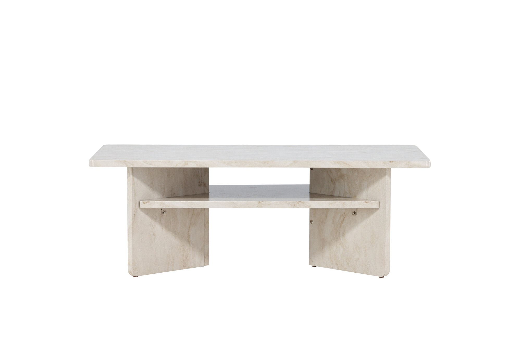Venture Home Couchtisch »Ålesund, Couchtisch 120 × 60 × 42 cm in beiger Marmoroptik, edel« Sofatisch, MDF, Papierlaminat, rechteckig, marmoroptik, edel