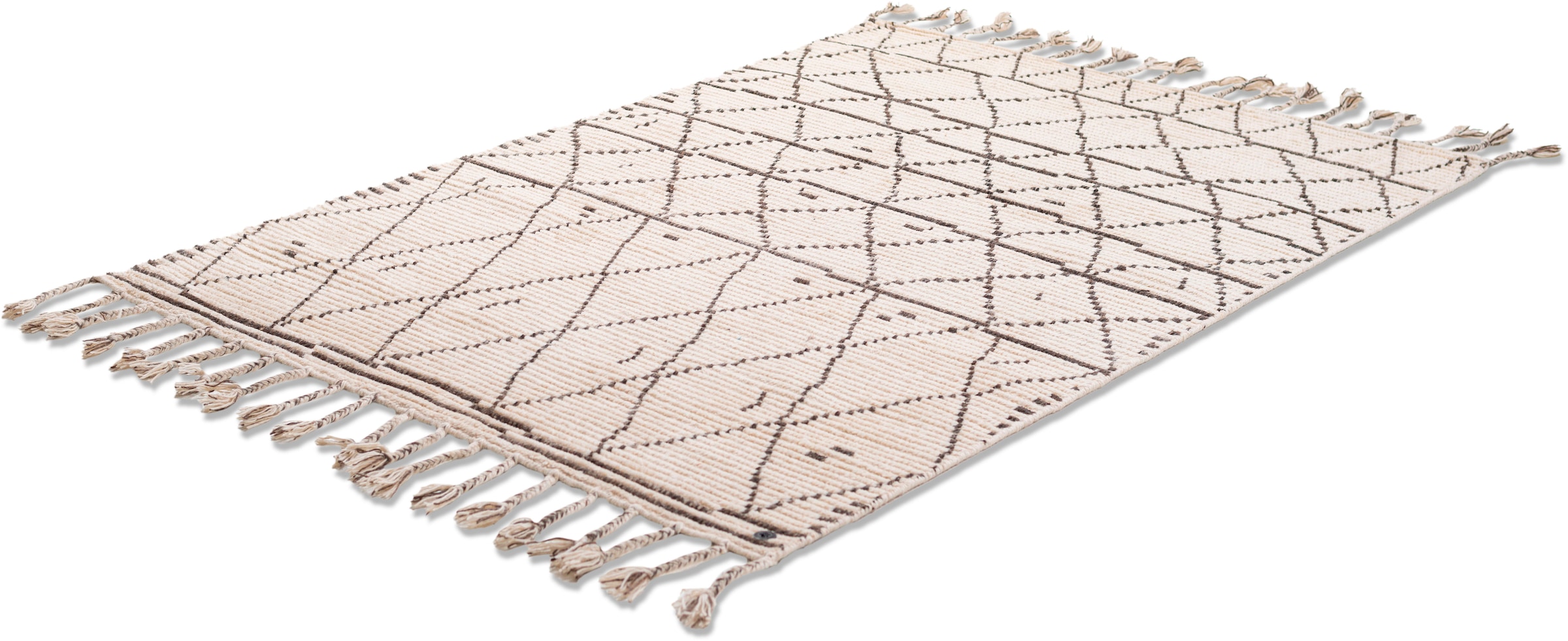 TOM TAILOR HOME Teppich »Nomad«, rechteckig, 5 mm Höhe, handgewebt, mit Fransen, Boho-Style