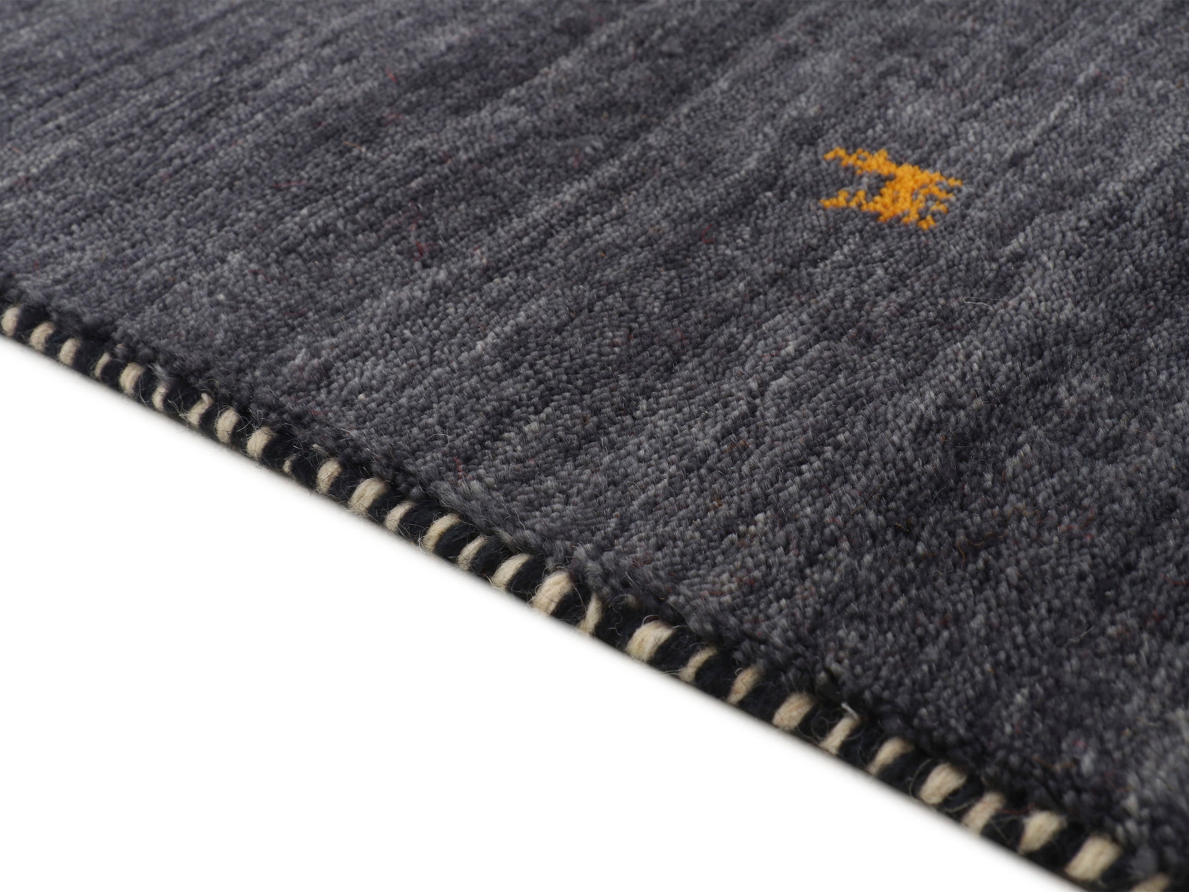 carpetfine Wollteppich »Gabbeh Uni, auch als Läufer erhältlich«, rechteckig, 15 mm Höhe, reine Wolle, handgewebt, Gabbeh Loom Tiermotiv, grosse Farbauswahl