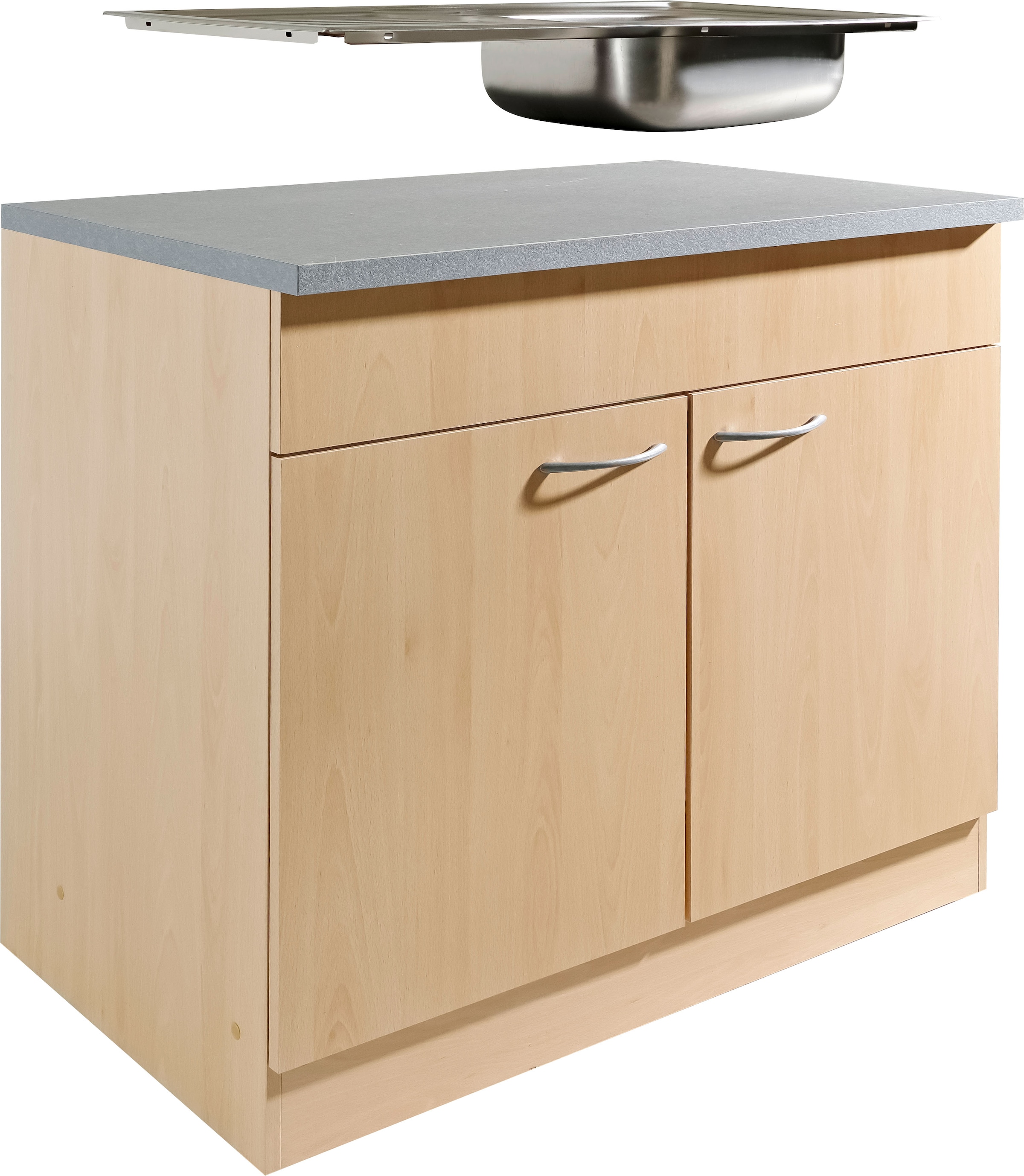 Image of wiho Küchen Spülenschrank "Kiel" 100 cm breit