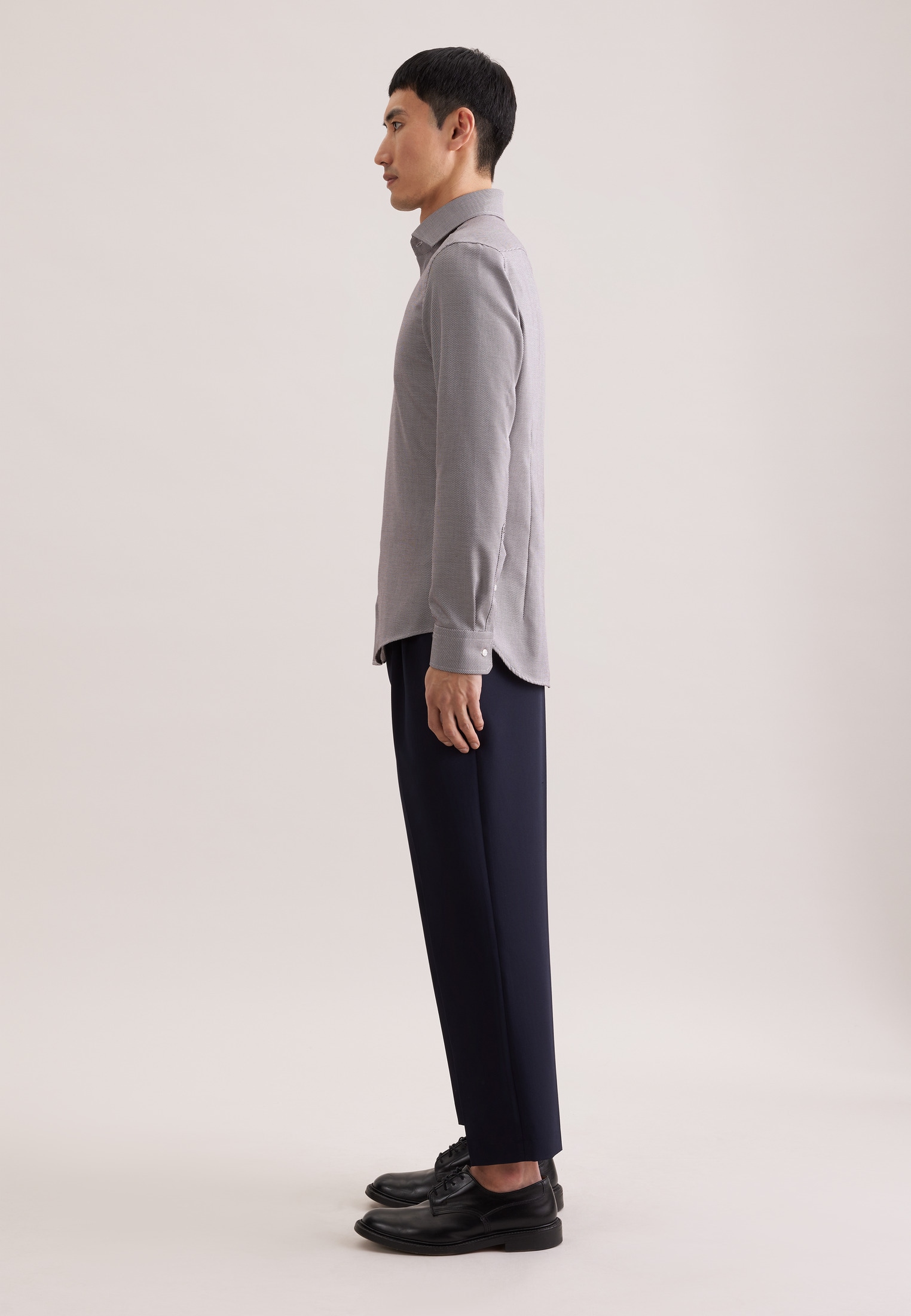 seidensticker Chemise d'affaires »Schwarze Rose« Slim 1/1 Kentkragen Struktur