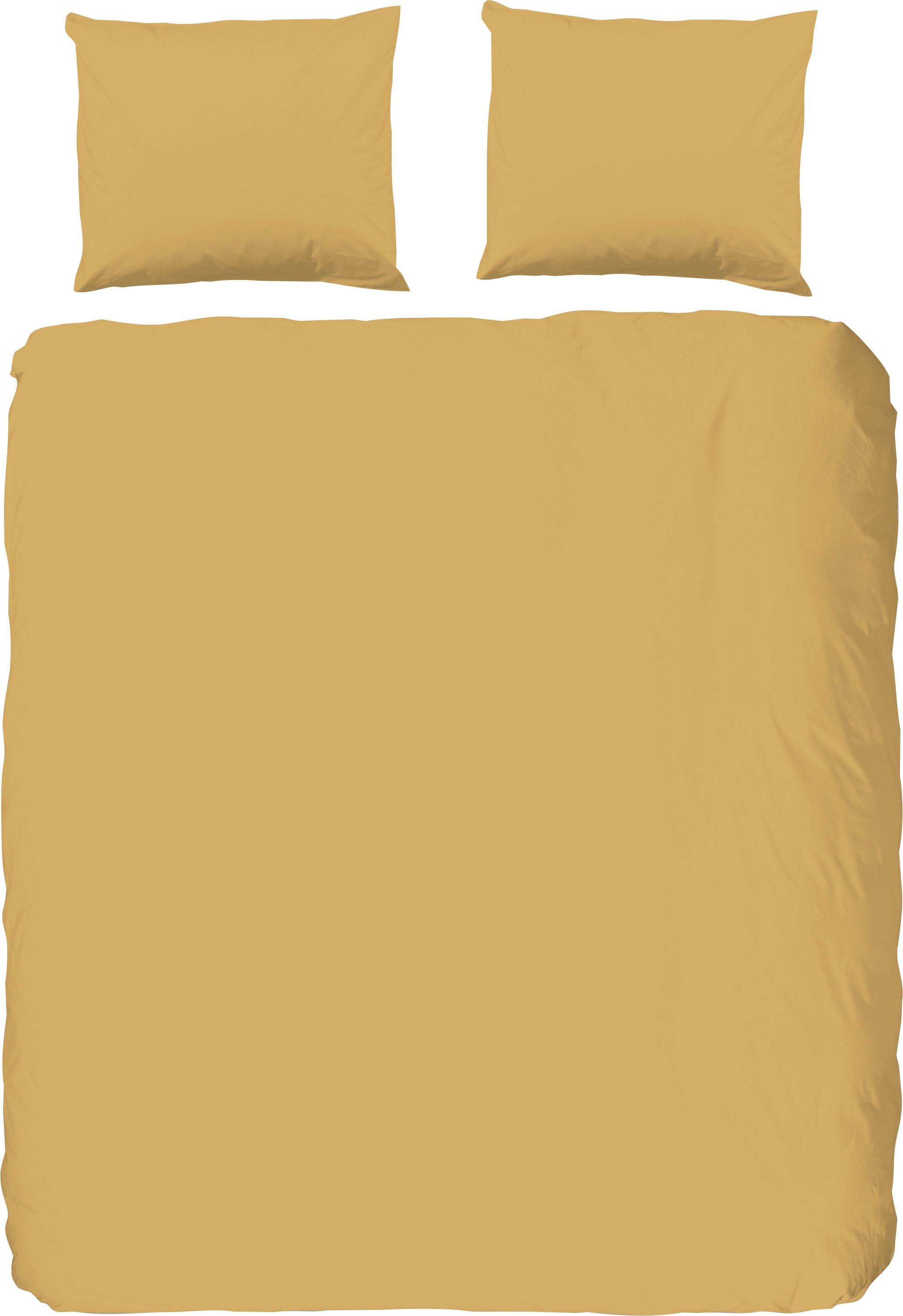 hip Bettwäsche »Hip Uni«, 100% Baumwolle, Mako-Satin, 135x200, Unifarben Weiss, Reissverschluss
