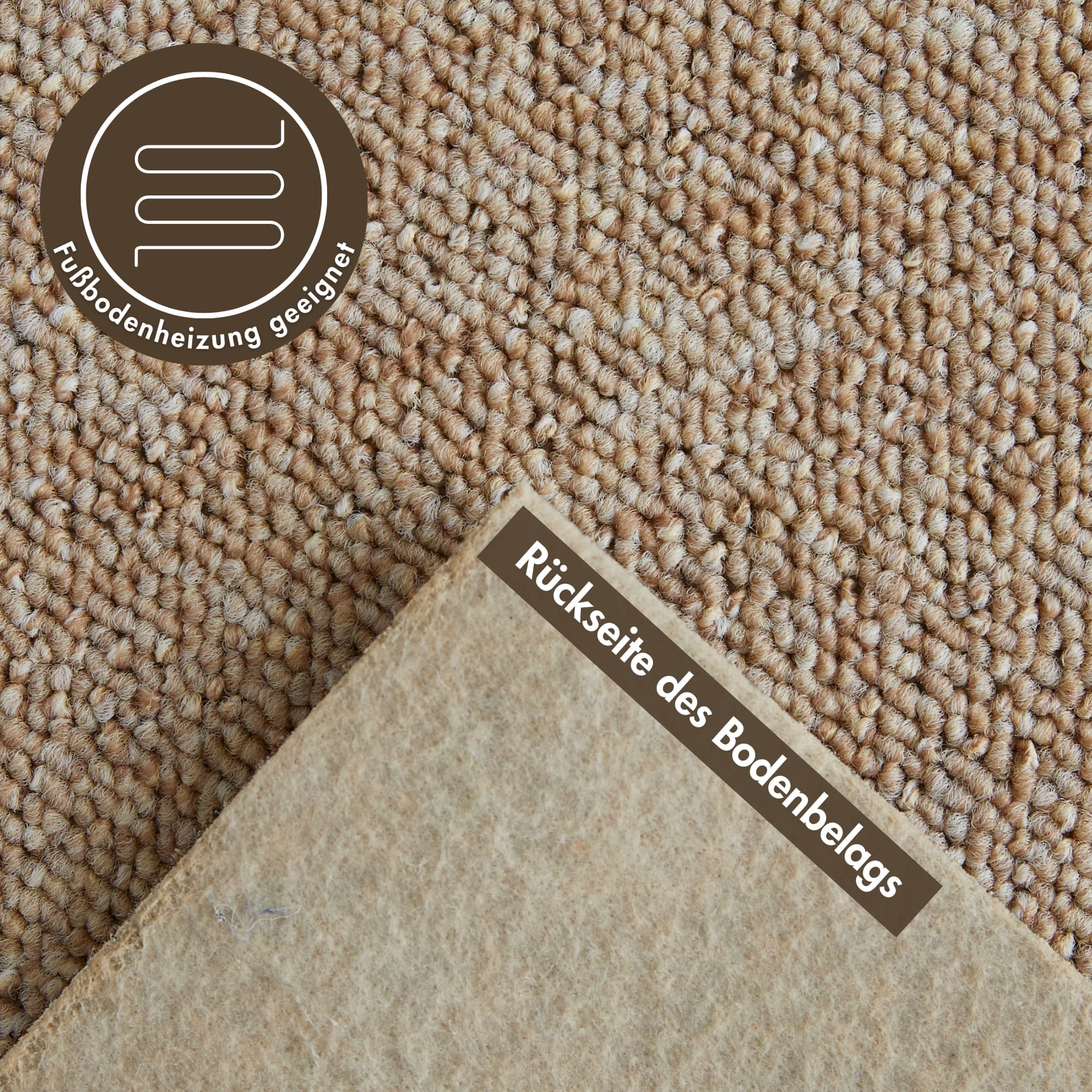 Andiamo Teppichboden »Carlos, Feinschlinge, Made in Netherlands«, rechteckig, 6,5 mm Höhe, melierte Optik, Breite 400 cm oder 500 cm, strapazierfähig