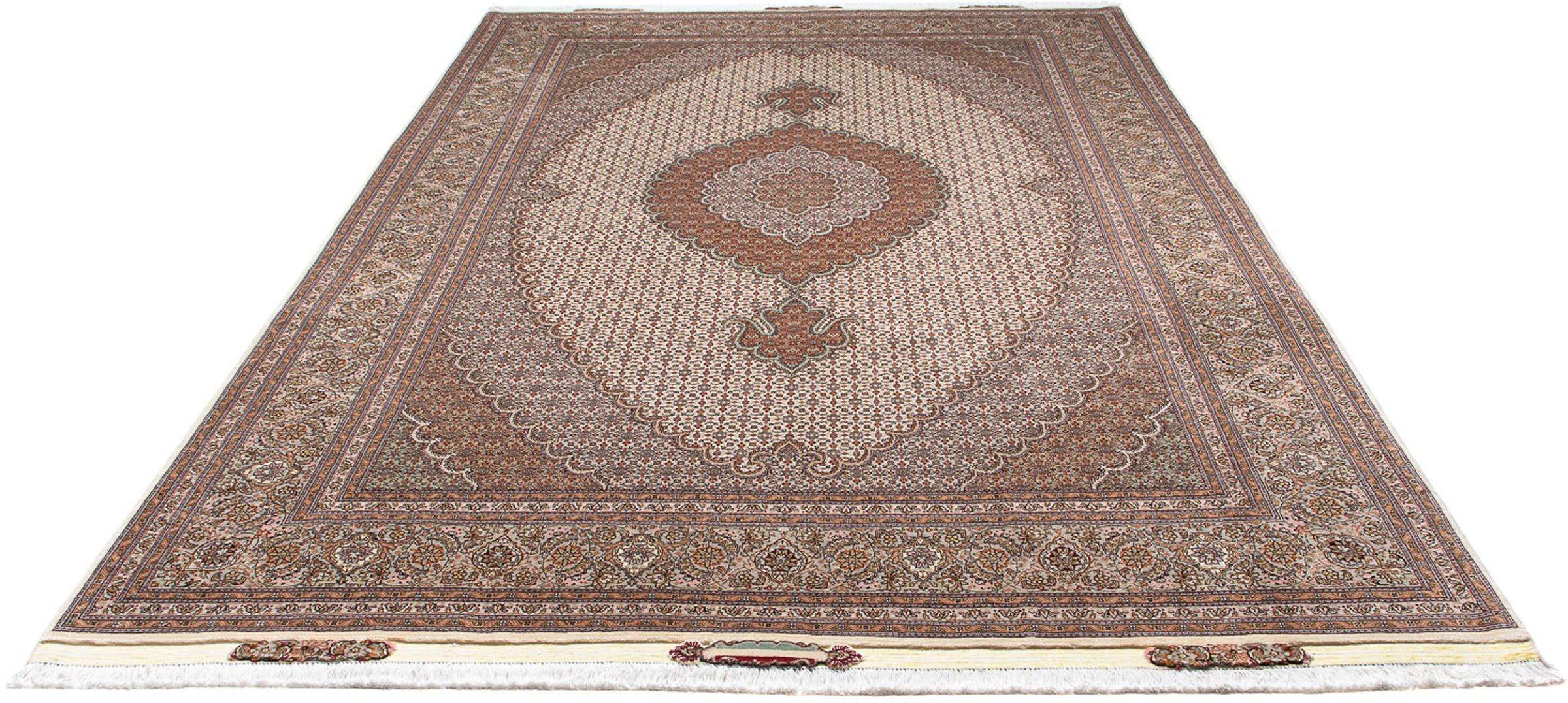 Image of morgenland Orientteppich »Perser - Täbriz - 310 x 200 cm - beige«, rechteckig, 10 mm Höhe, Wohnzimmer, Handgeknüpft, Einzelstück mit Zertifikat bei Ackermann Versand Schweiz