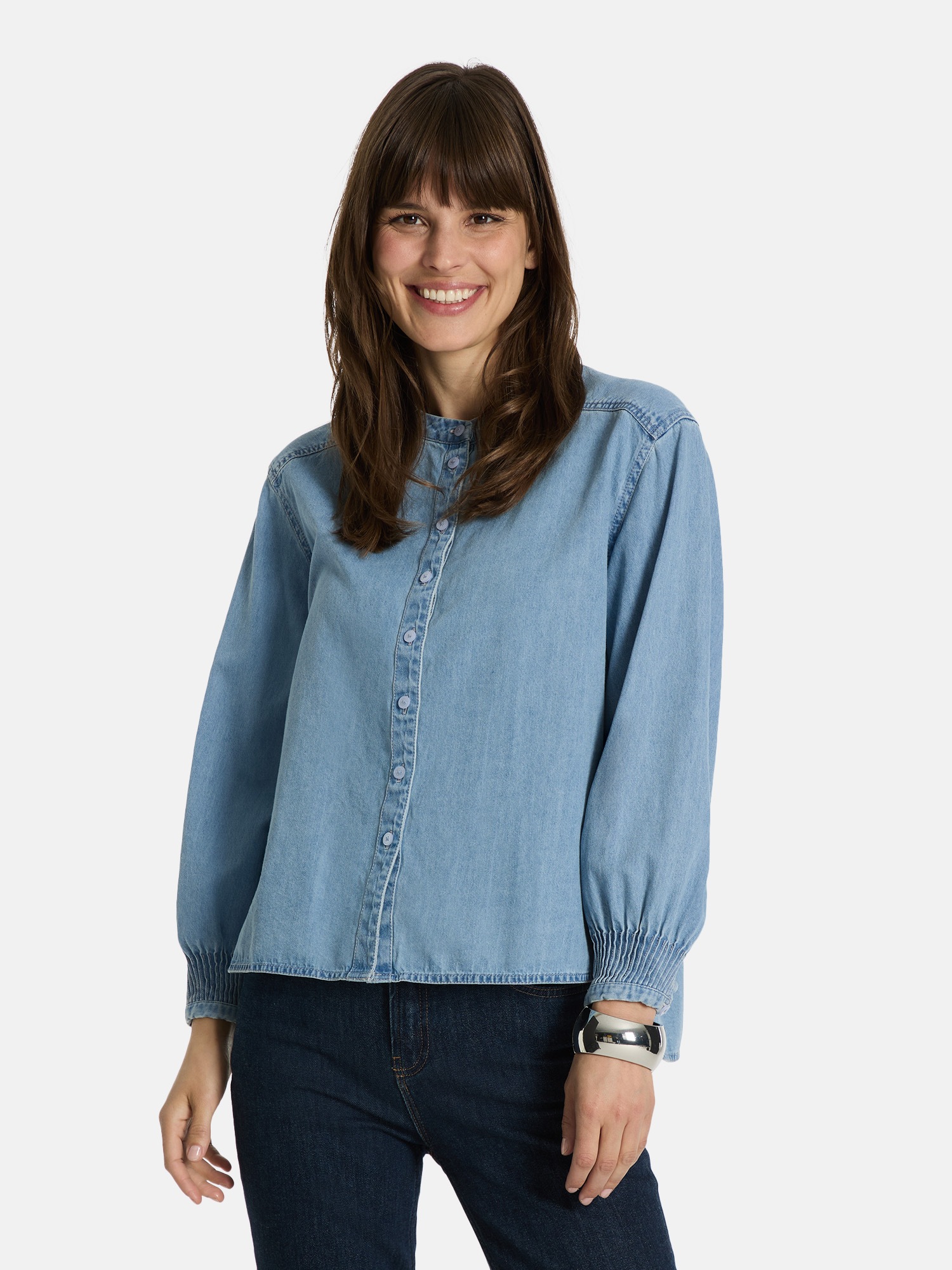 Image of Lieblingsstück Langarmbluse "EvitaL" im Denim-Look