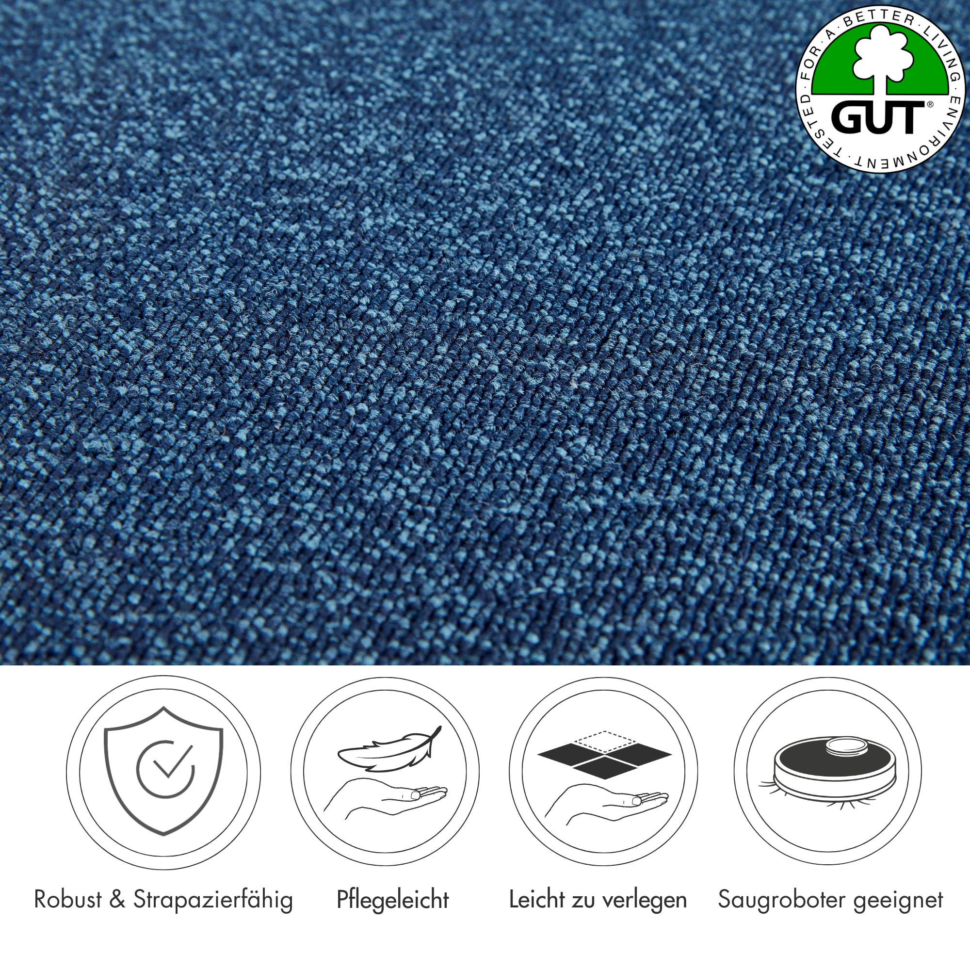 Andiamo Teppichboden »Matz, Schlinge, Made in Belgium«, rechteckig, 6 mm Höhe, meliert, Breite 400 cm oder 500 cm, strapazierfähig & pflegeleicht
