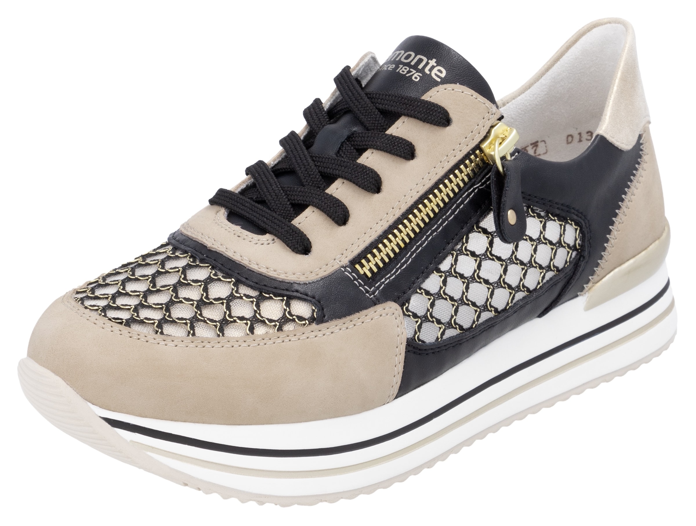 Image of Remonte Plateausneaker, Freiezitschuh, Halbschuh, Schnürschuh, vegan, Kontrastbesatz