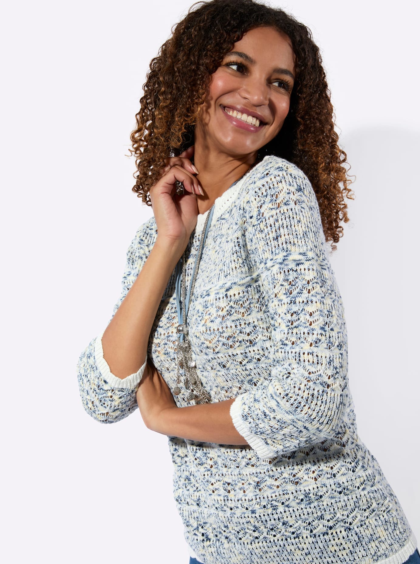 Inspirationen Pull à manches 3/4 »Ajour-Pullover«