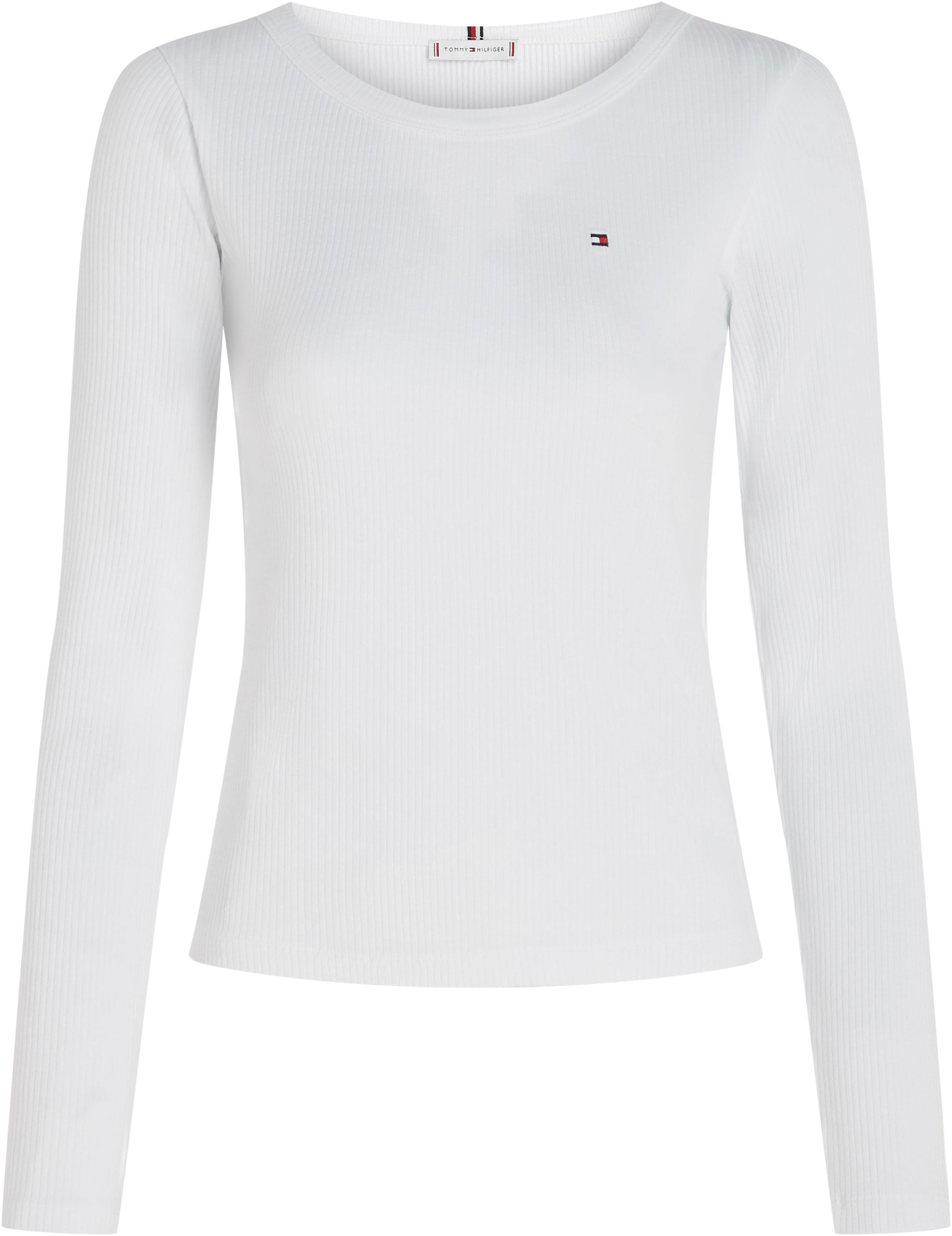 Tommy Hilfiger Langarmshirt »SLIM 5X2 RIB O-NK LS«, mit Struktur