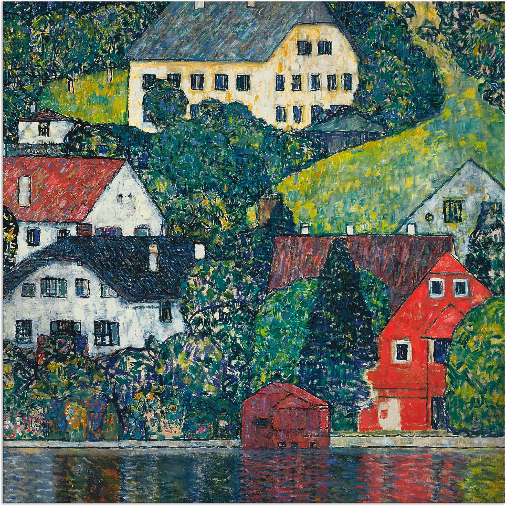 Image of Artland Wandbild »Unterach am Attersee. Um 1916«, Gewässer, (1 St.), in vielen Grössen & Produktarten - Alubild / Outdoorbild für den Aussenbereich, Leinwandbild, Poster, Wandaufkleber / Wandtattoo auch für Badezimmer geeignet bei Ackermann Versand Schwei