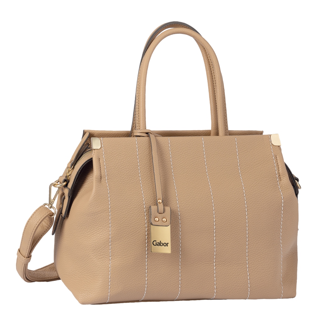 Image of Gabor Shopper "Gela Stripe" feine Details mit dekorativen Handstichen und Logolasche