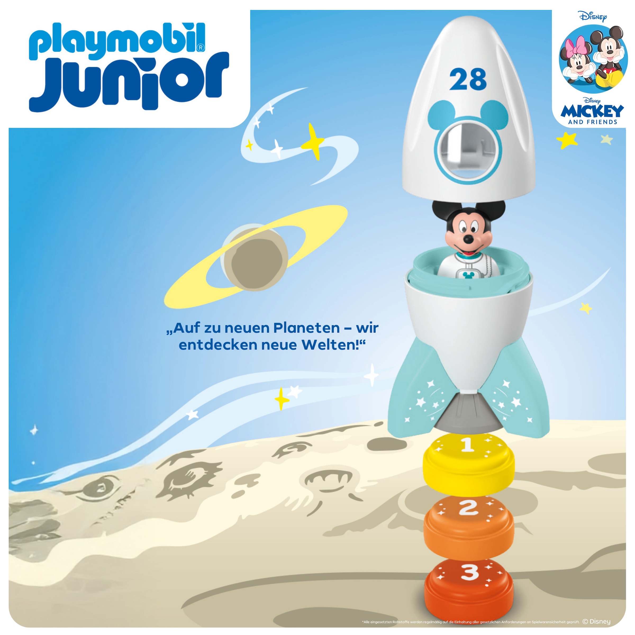 Playmobil® Konstruktions-Spielset »Micky Maus' Raketen- & Weltraum-Abenteuer (71771), JUNIOR & Disney« Made in Europe