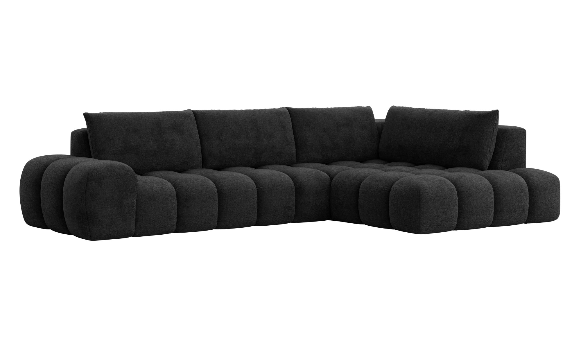 INOSIGN Ecksofa »AZITA klein, L-Form, elegant und bequem Designsofa«, lose Rückenkissen, traumhafte Steppung, Masse B/T/H: 296/176,5/89 cm