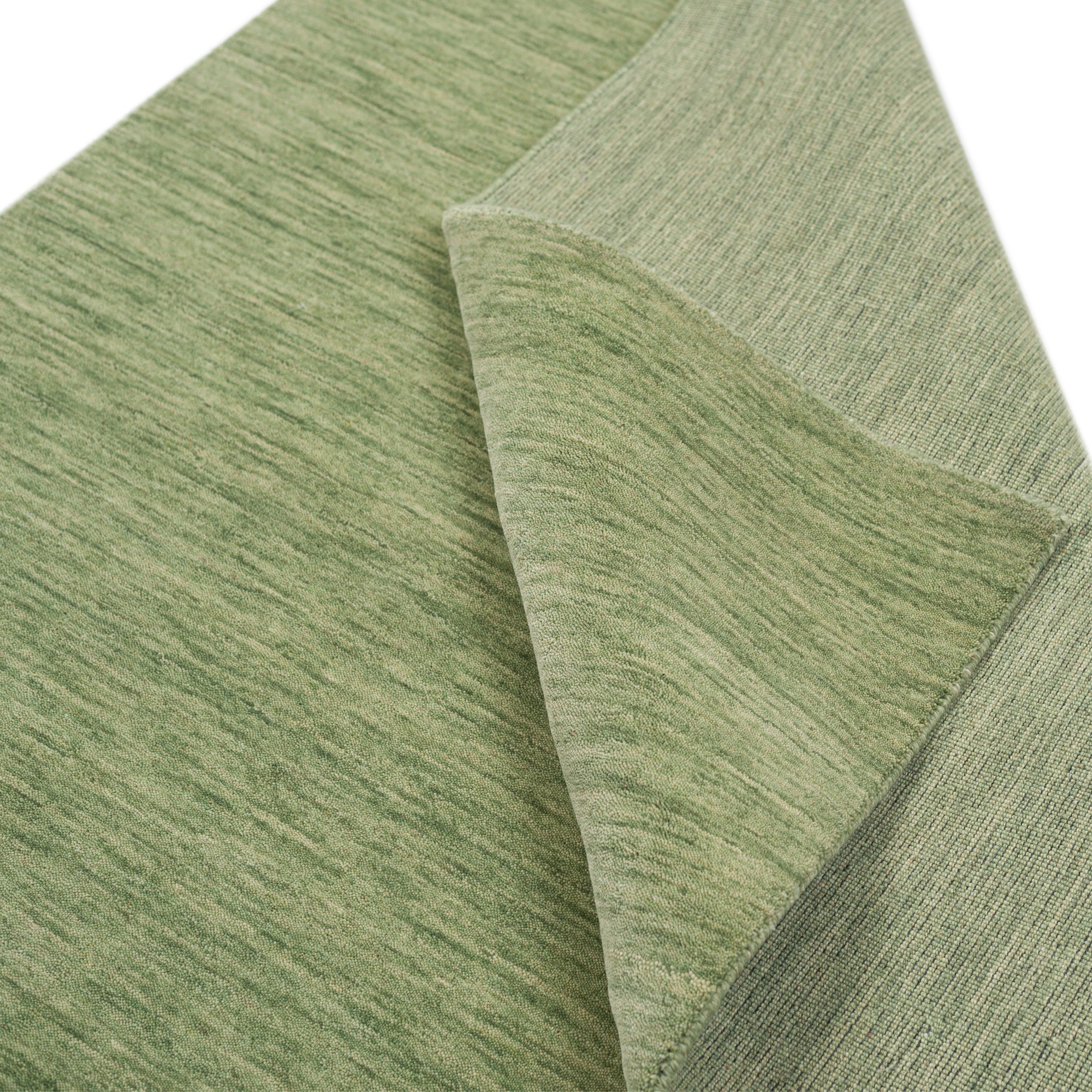 THEKO Tapis en laine »Holi« Rectangulaire 13 mm Höhe couleurs unies, légèrement chiné, pure laine, tissé main avec effet noué
