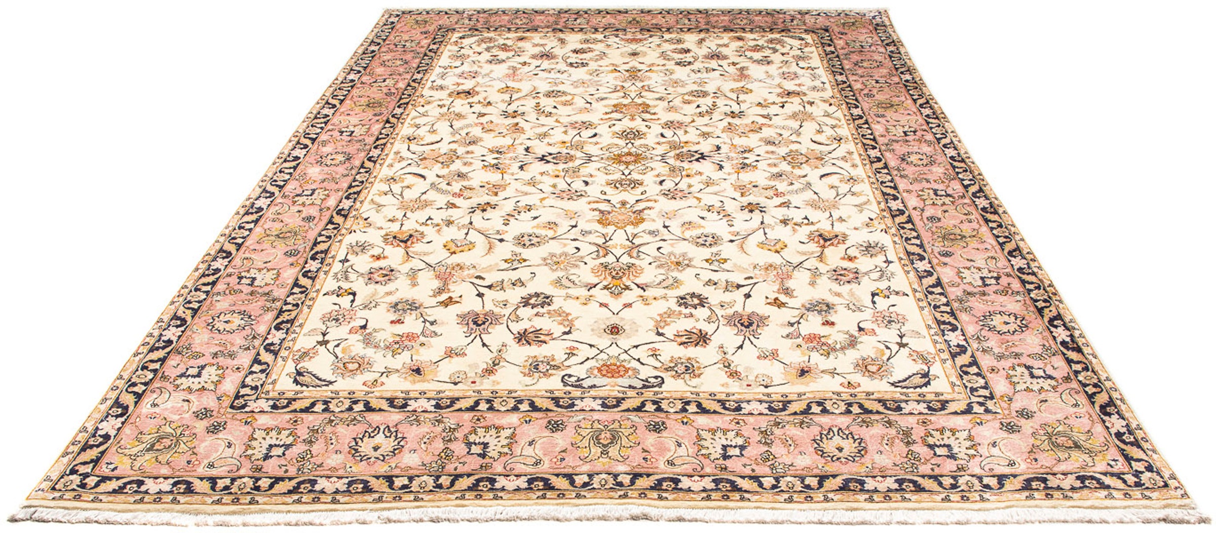 Image of morgenland Orientteppich »Perser - Täbriz - Royal - 292 x 202 cm - beige«, rechteckig, 7 mm Höhe, Wohnzimmer, Handgeknüpft, Einzelstück mit Zertifikat bei Ackermann Versand Schweiz