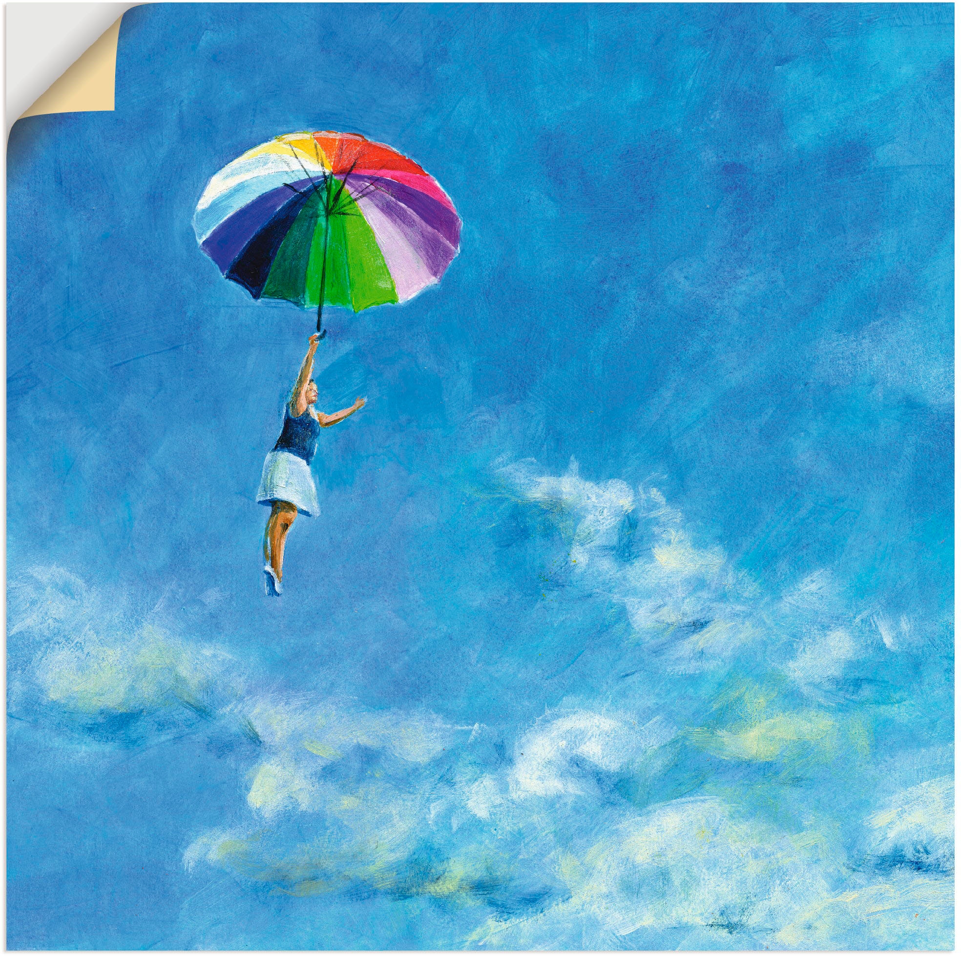 Image of Artland Wandbild »Das Leben leben«, Frau, (1 St.), in vielen Grössen & Produktarten -Leinwandbild, Poster, Wandaufkleber / Wandtattoo auch für Badezimmer geeignet bei Ackermann Versand Schweiz