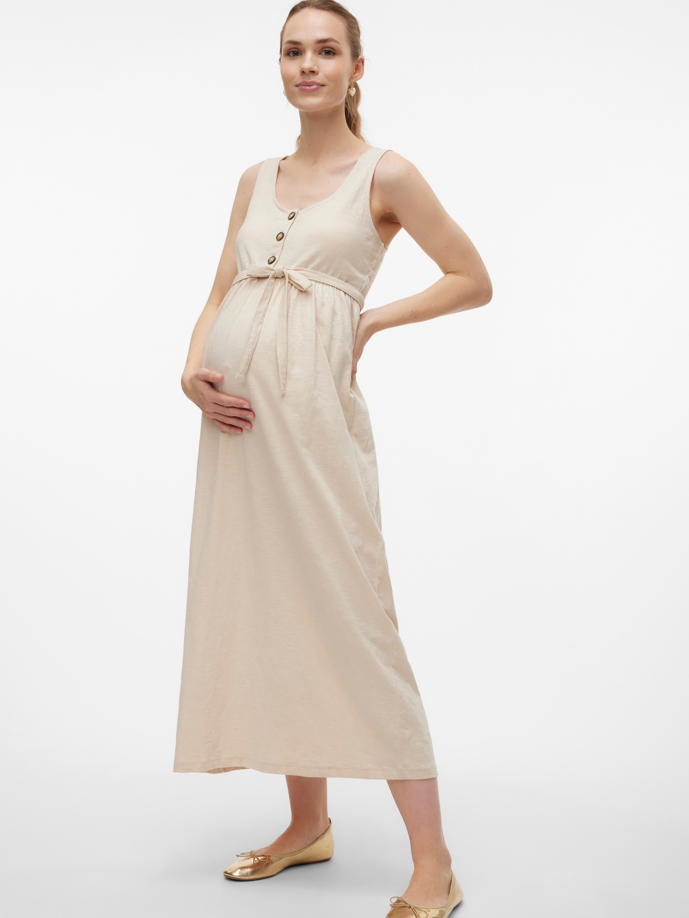 Mamalicious Robe à bretelles »MLEVI LIA SL JRS ANKLE DRESS 2F NOOS« Sommerkleid