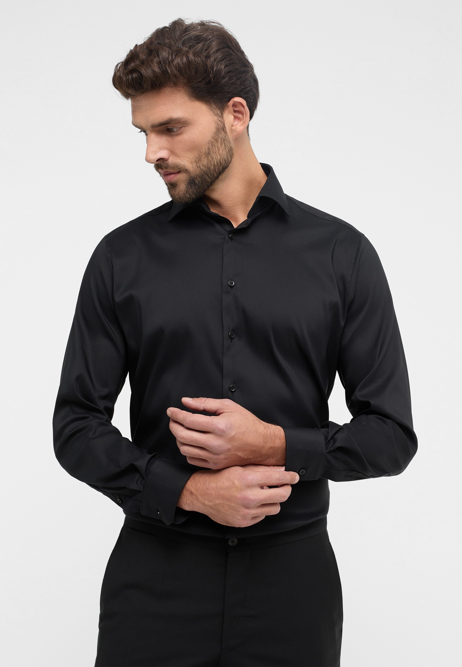 Eterna Langarmhemd »MODERN FIT«, EASY IRON (bügelleicht)