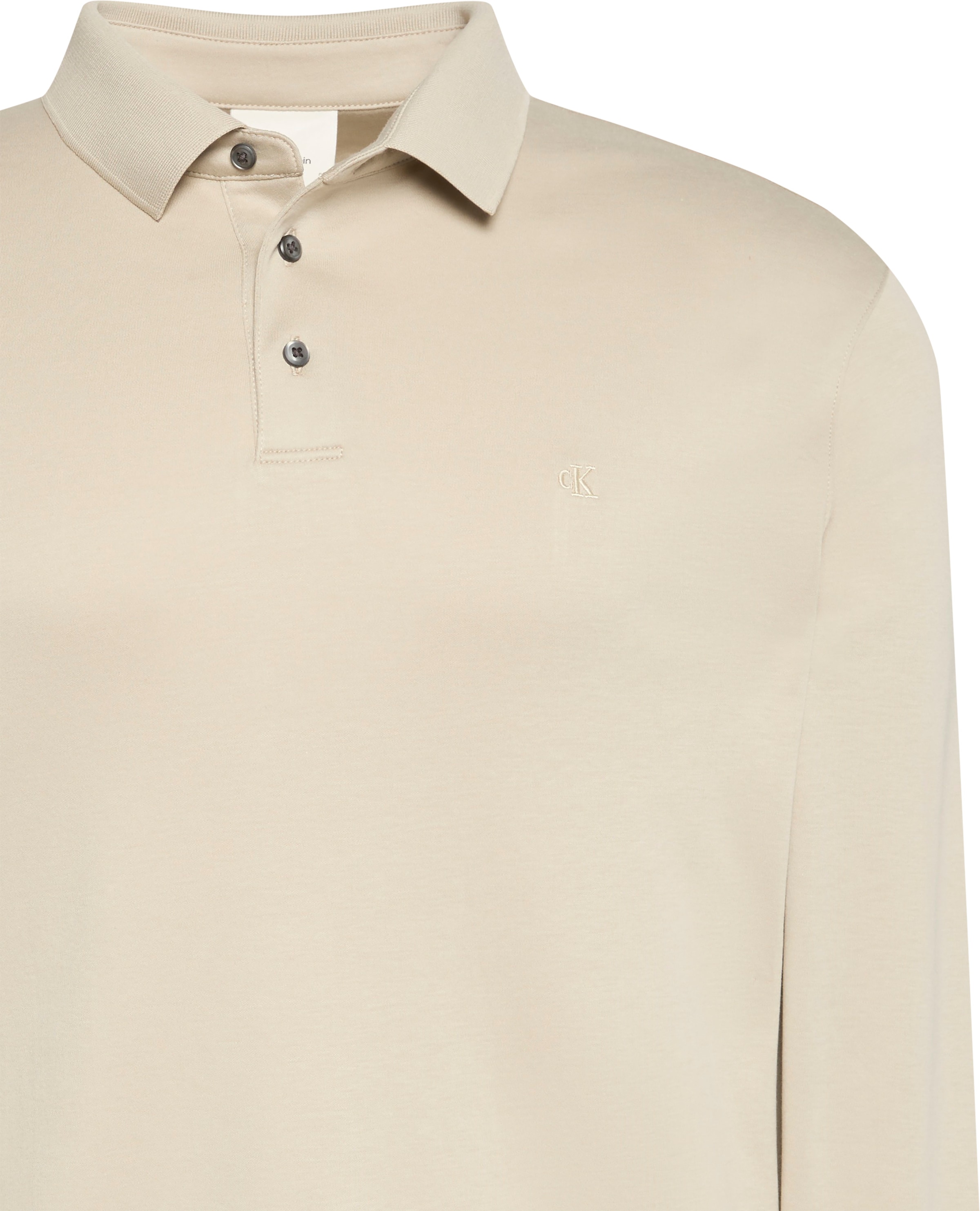 Calvin Klein Polo à manches longues »LS SUPIMA COTTON SOLID POLO« regular fit mit Rundhalsausschnitt