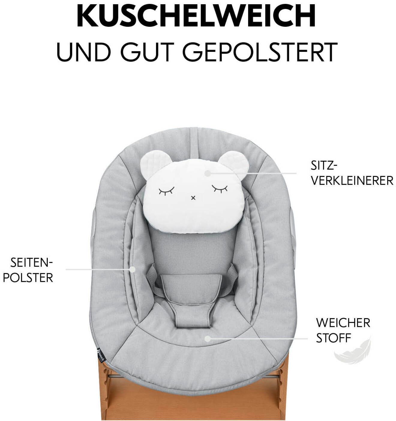 Hauck Hochstuhl »Alpha Newborn Pre, Nature Grey« ()