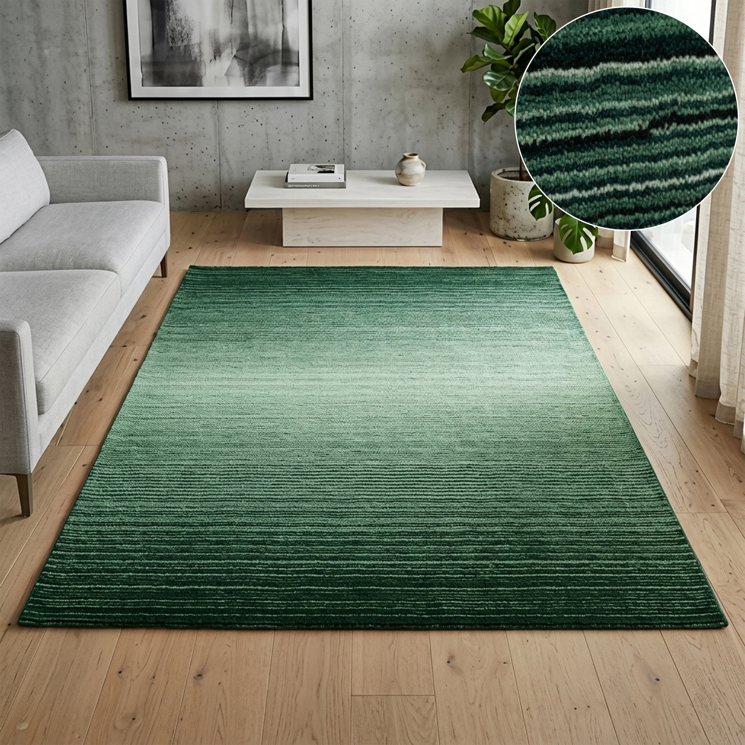 GOODproduct Tapis en laine »Tyllan, Handgefertigt, reine Wolle« Rectangulaire 14 mm Höhe dégradé de couleurs, chiné, salon, chambre, salle à manger