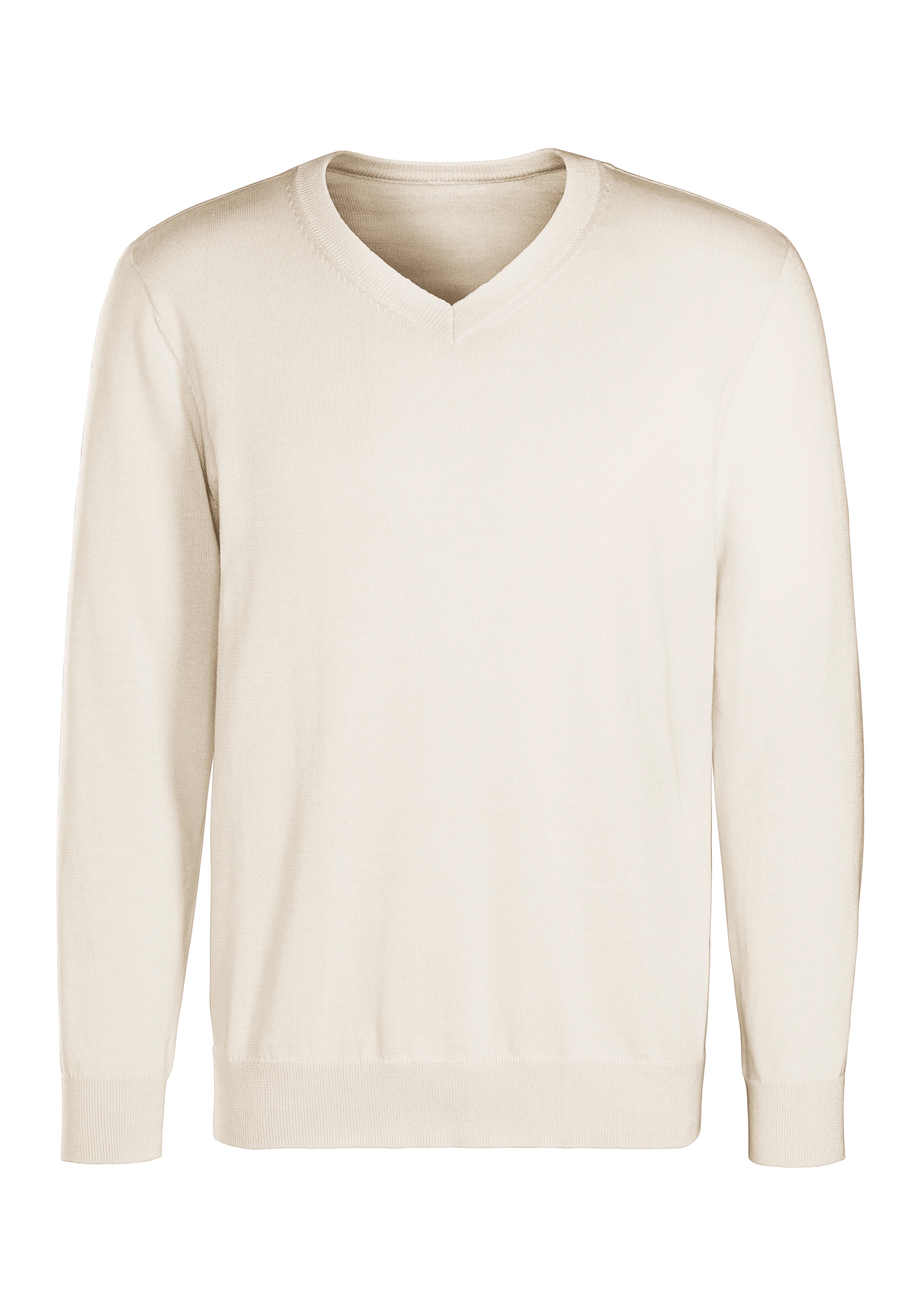 H.I.S Strickpullover mit V-Ausschnitt, Pullover aus Feinstrick, Baumwollmischung