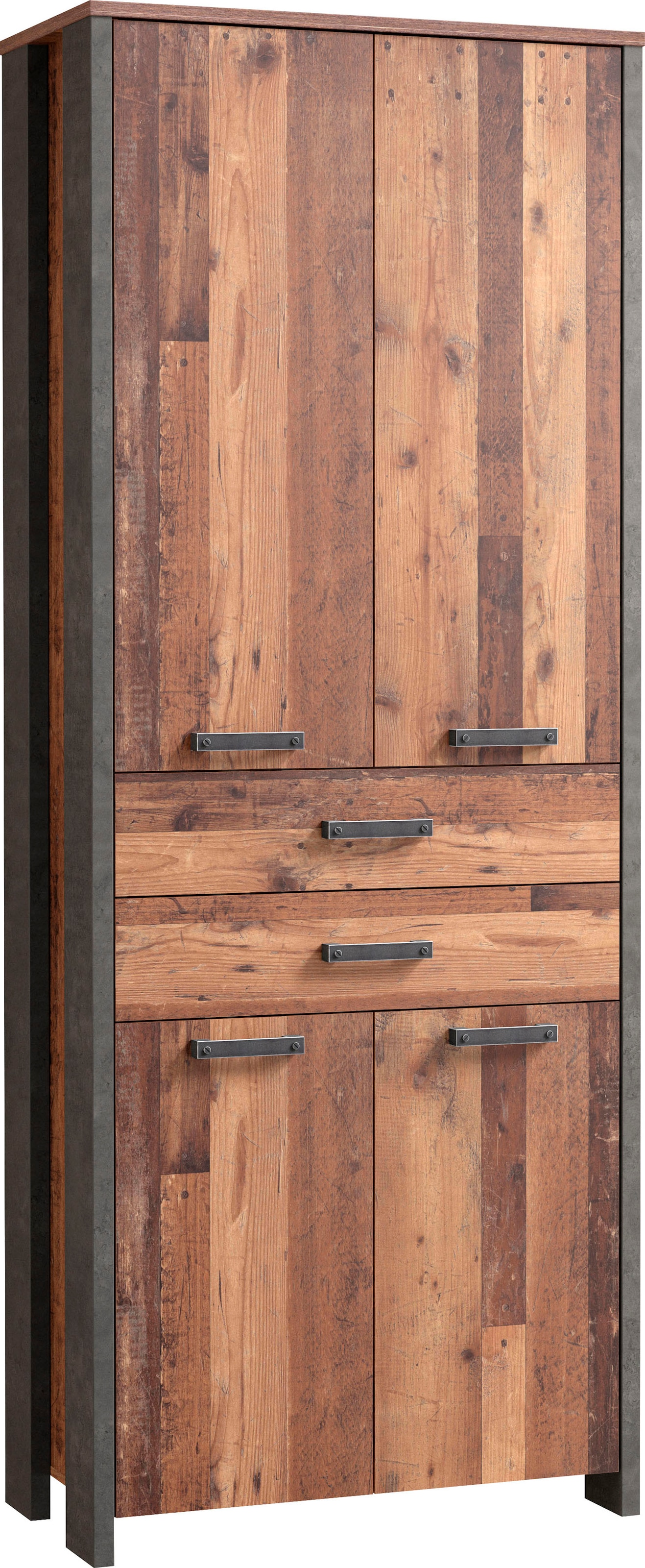 FORTE Aktenschrank »Clif« Mehrzweckschrank im Industriestil, Breite 86 cm x Höhe 220 cm