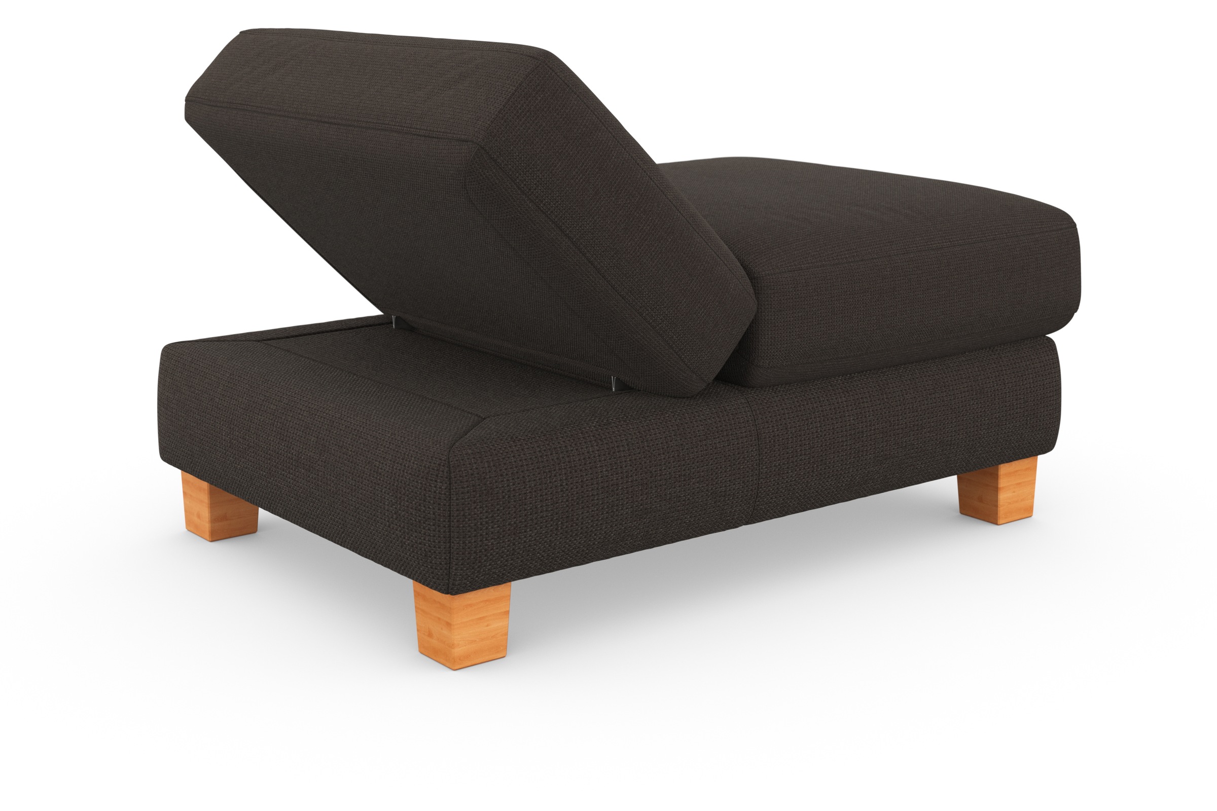 sit&more Polsterhocker »Dundee« mit Klappfunktion, Federkern und hochwertigen Massivholzfüssen
