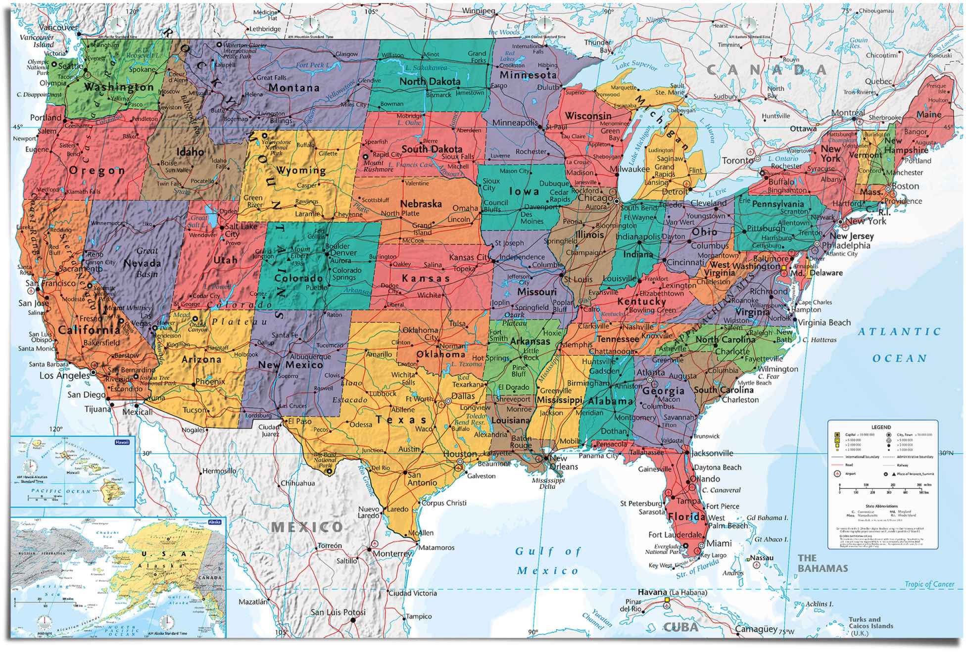 Image of Reinders! Poster »USA Karte«, (1 St.) bei Ackermann Versand Schweiz