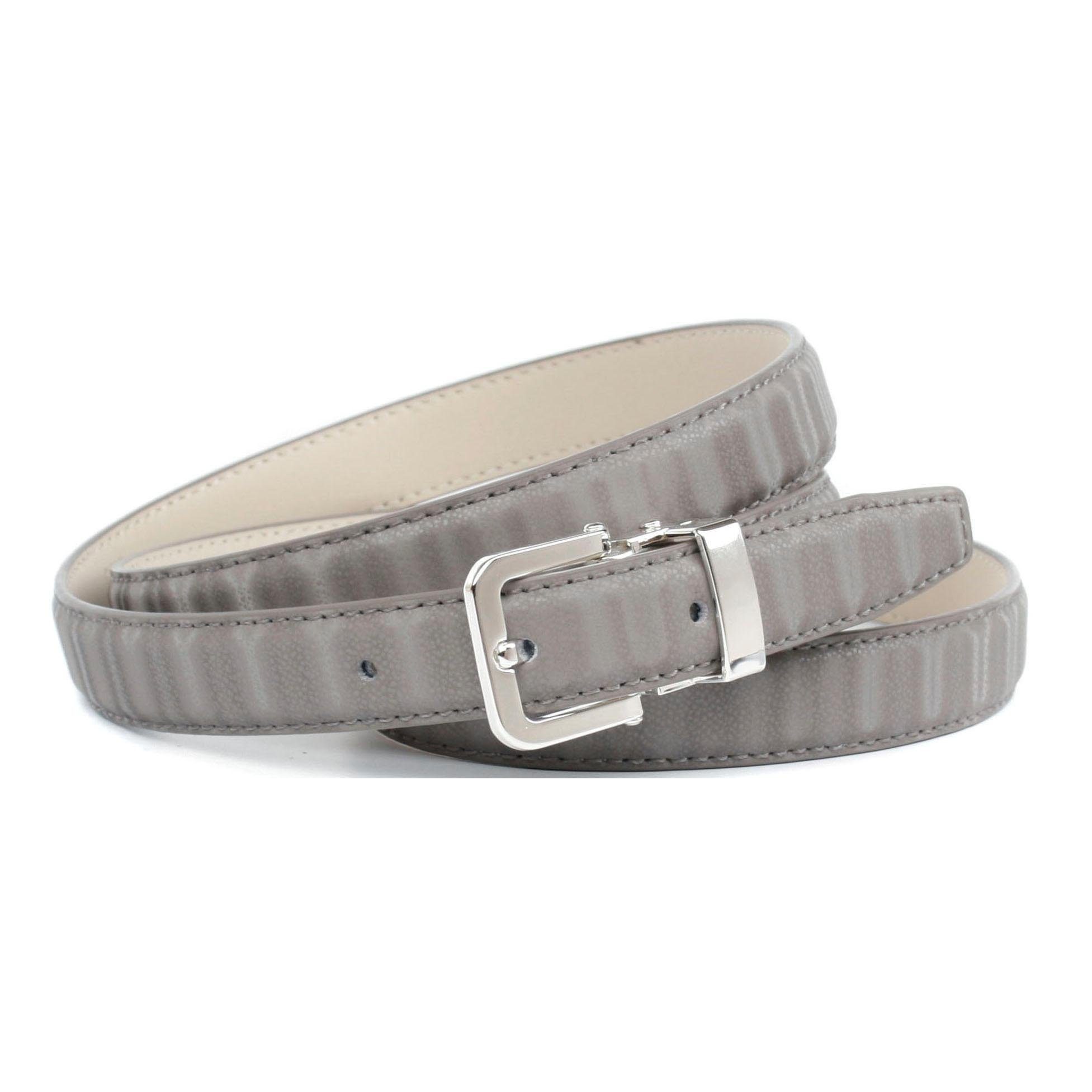 Image of Anthoni Crown Ledergürtel, Gürtel aus innovativem Leder in 3D-Optik in grau bei Ackermann Versand Schweiz