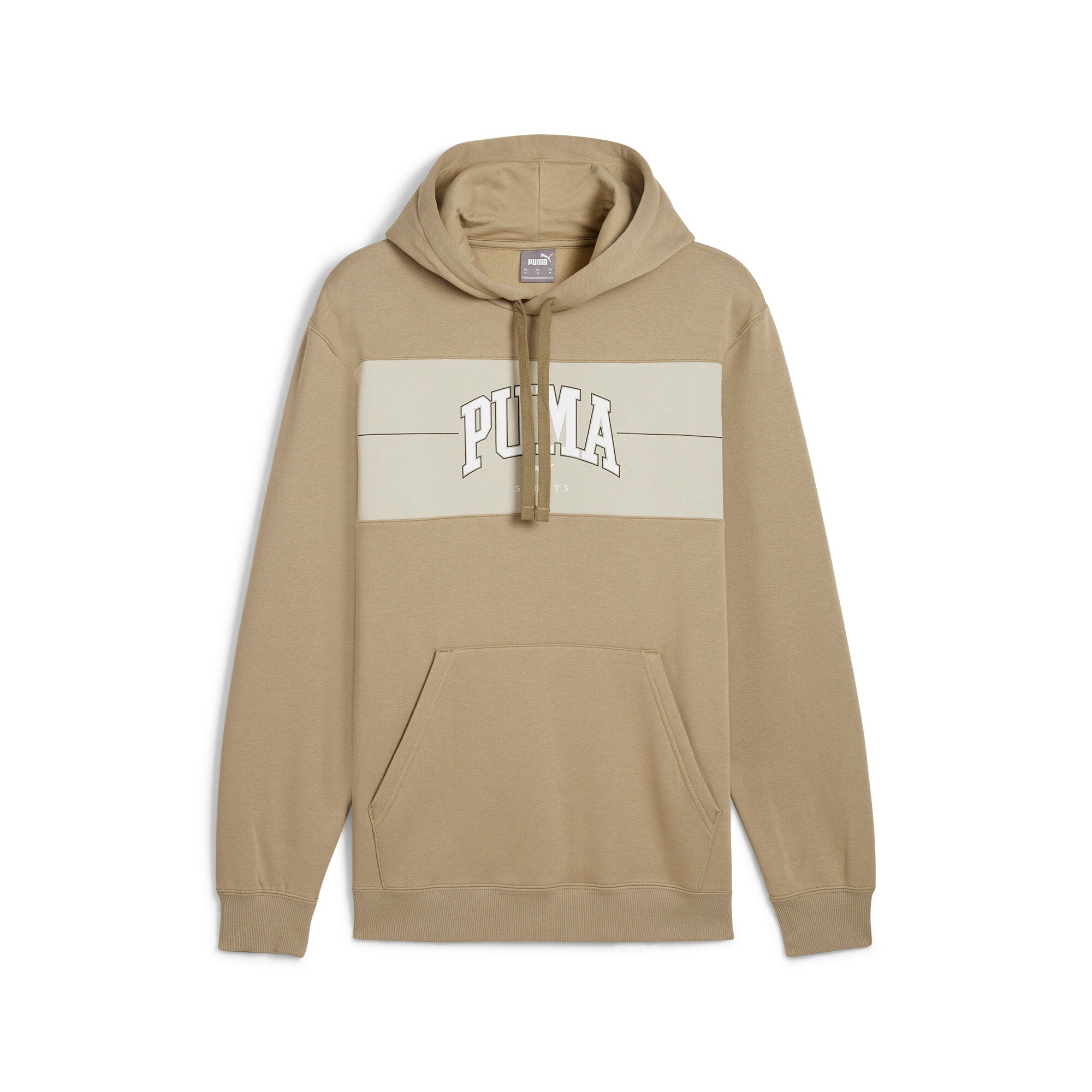 Image of PUMA Kapuzensweatshirt "SQUAD HOODIE FL", mit auffälligem Grafikdruck, mit Kängurutasche, aus weichem Fleece