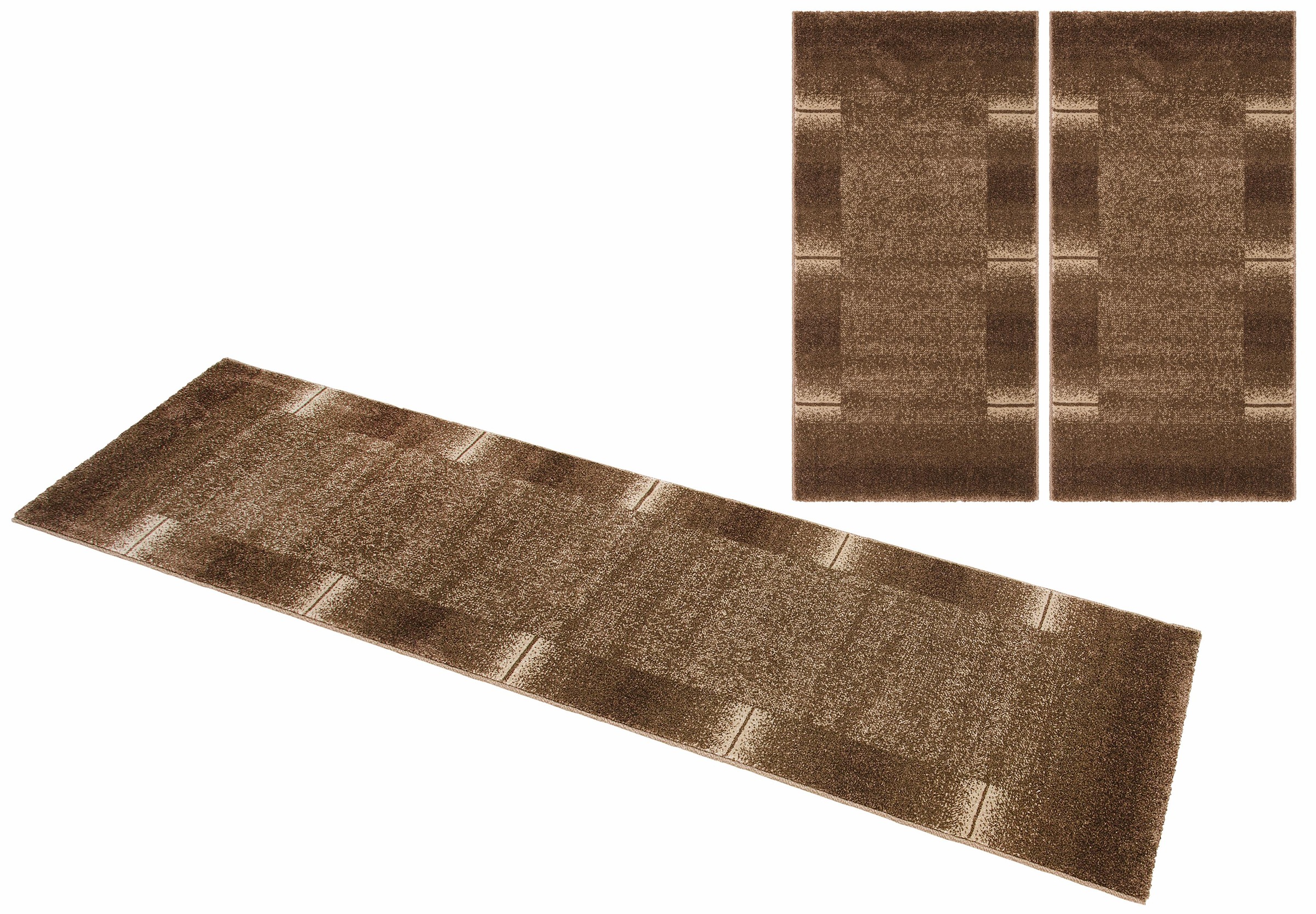 Image of my home Bettumrandung »Oriol«, (3 tlg.), mit Bordüre, Bettvorleger, Kurzflor, pflegeleicht, rechteckig, eleganter Teppich, Läufer-Set für das Schlafzimmer bei Ackermann Versand Schweiz