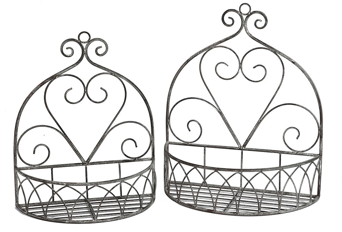 Image of Ambiente Haus Wandregal "Wandregal 2er Set rund in grau" 1 Stk. tlg.