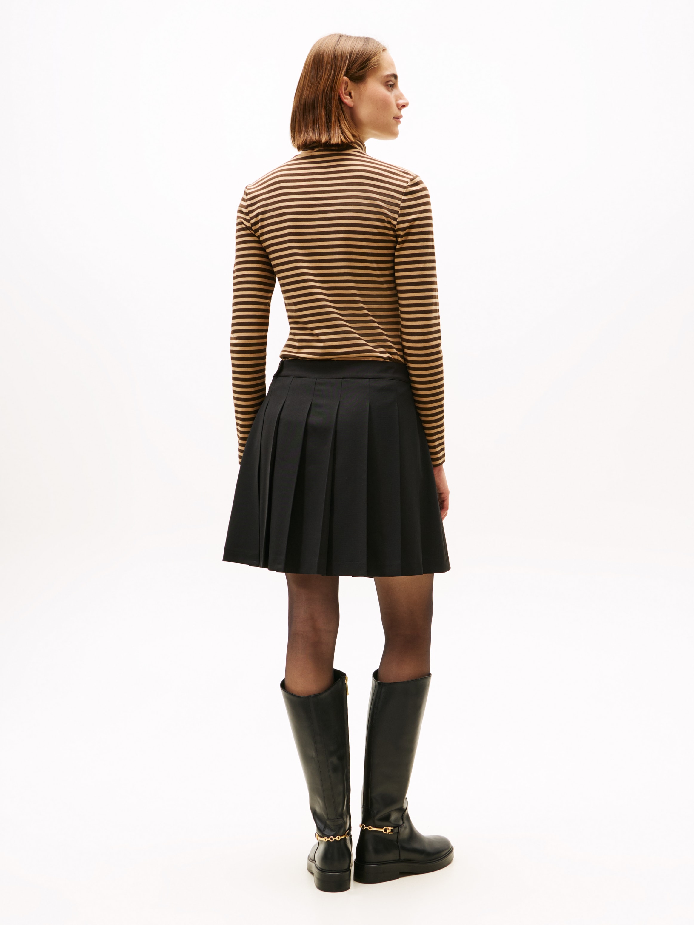 Tommy Hilfiger Plisseerock »TIMELESS WOOL PLEATED MINI SKIRT«, mit Wolle