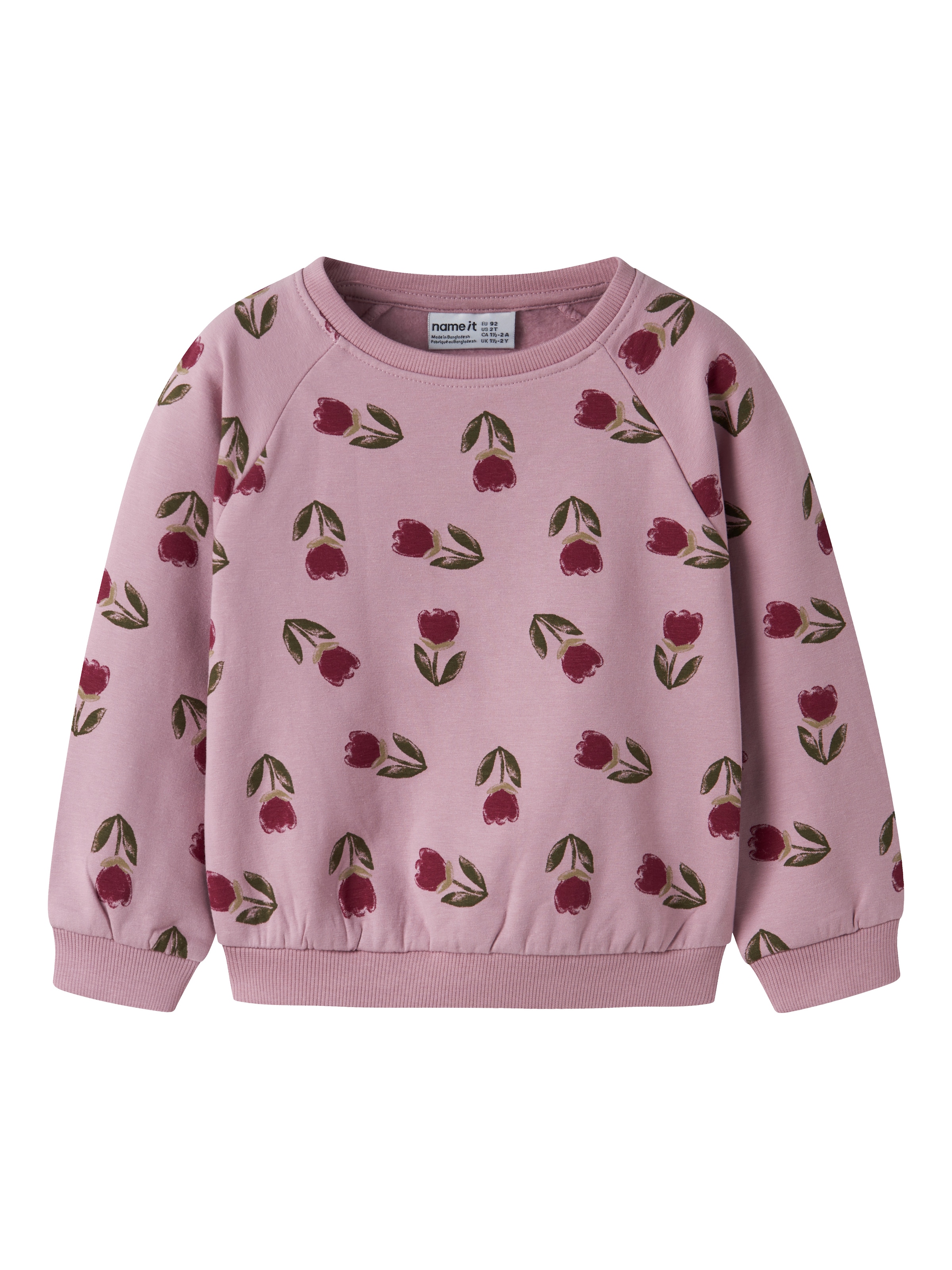 Image of Name It Sweatshirt "NMFOKLA LS NREG SWEAT BRU BOX", Baumwollmischung, regular fit