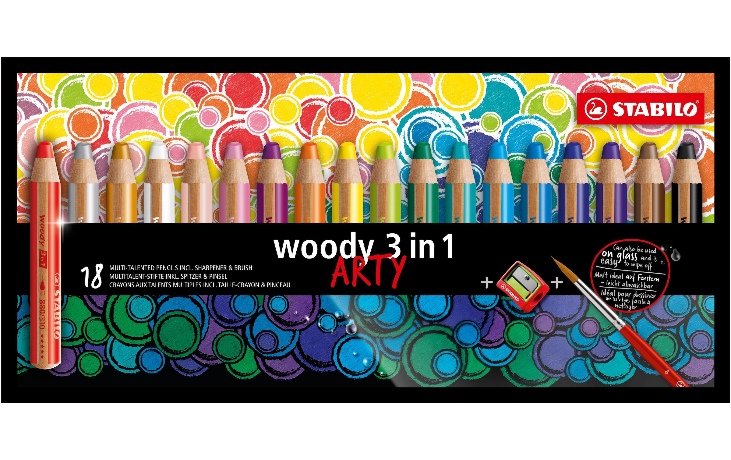 STABILO Buntstift »woody ARTY 18 St«, Wasservermalbar