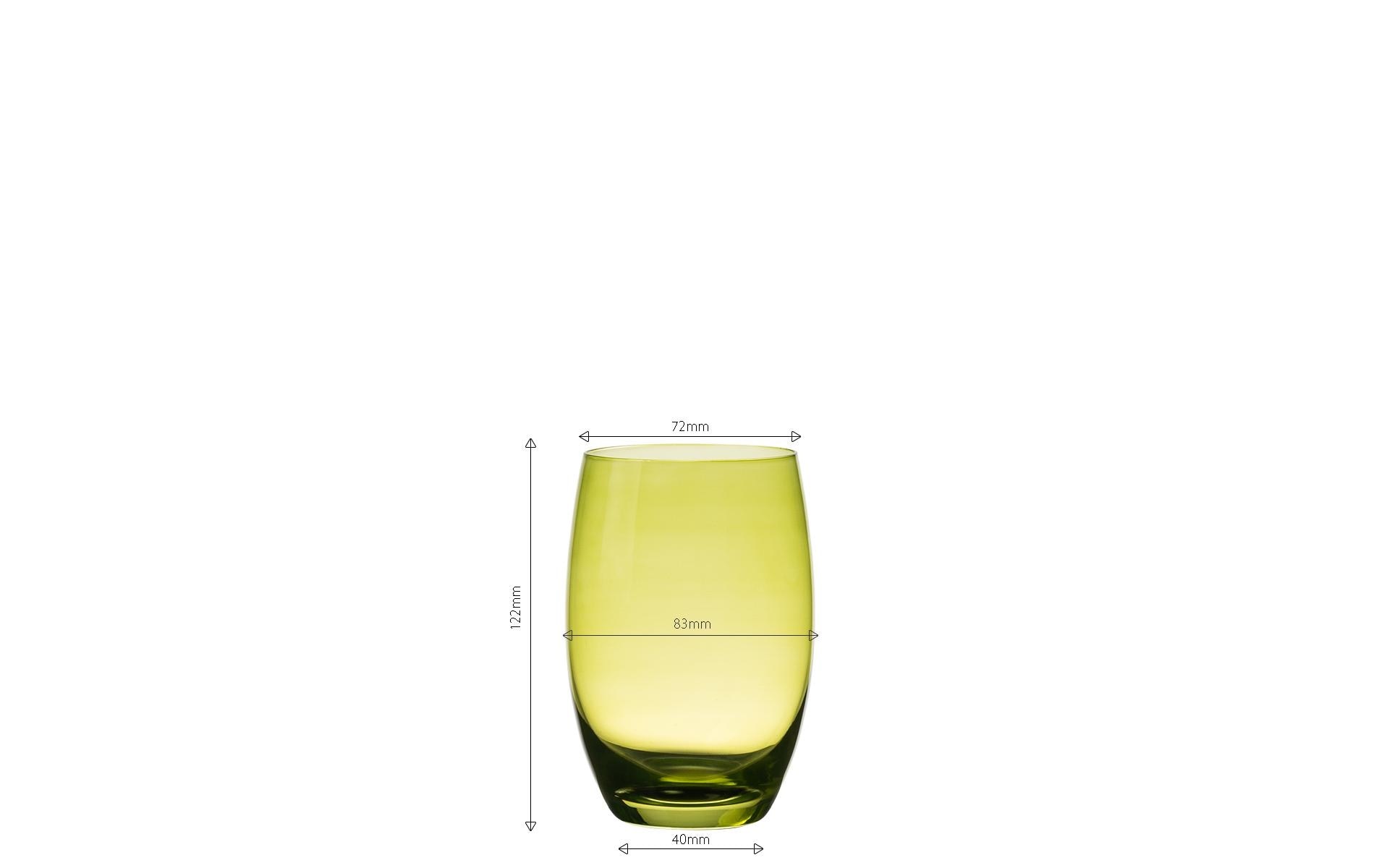 Gläser-Set "Lunasol Optima Color Tumbler 460 ml Barrel"