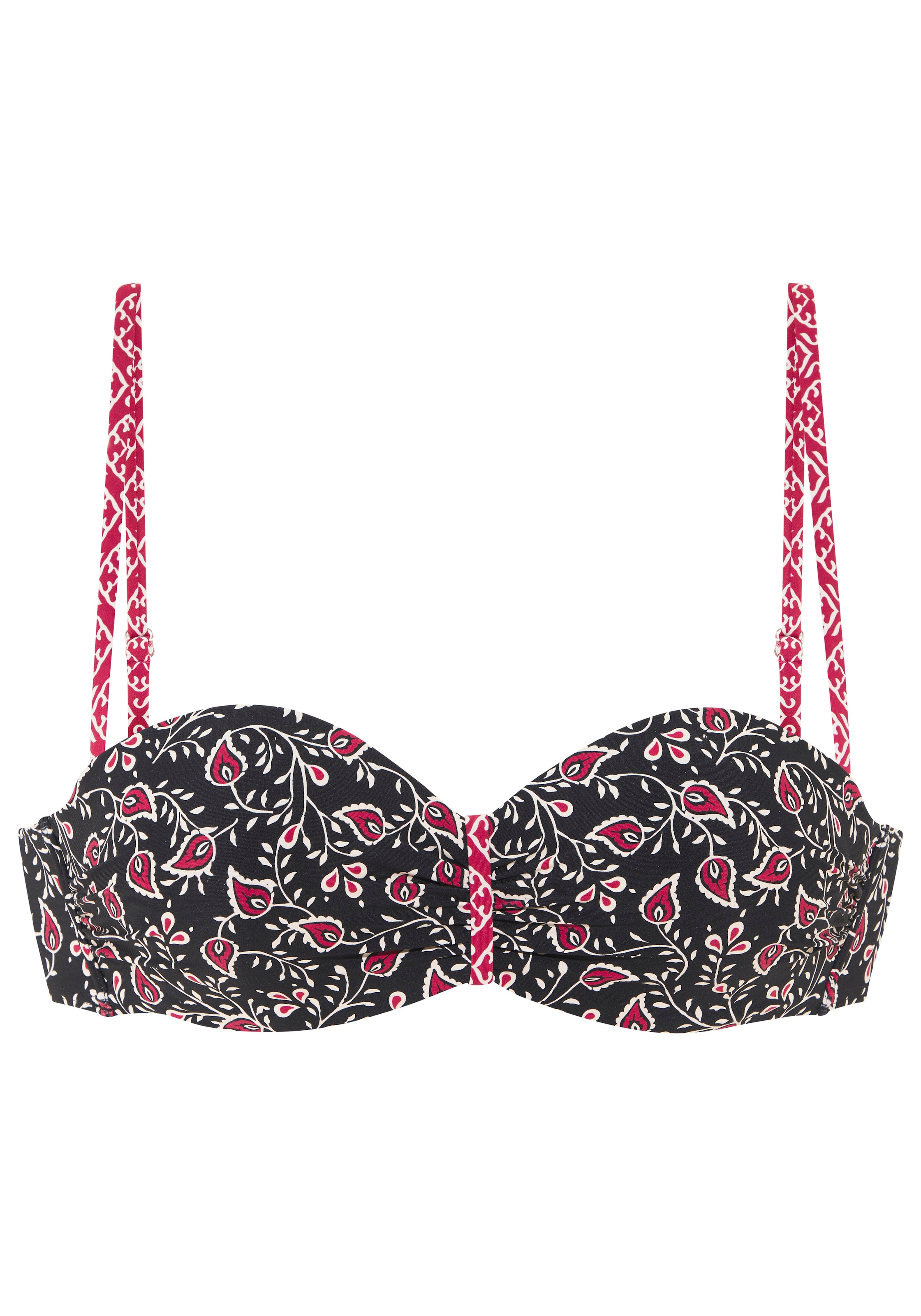 LASCANA Bügel-Bandeau-Bikini-Top »Louna« im Mustermix-Design