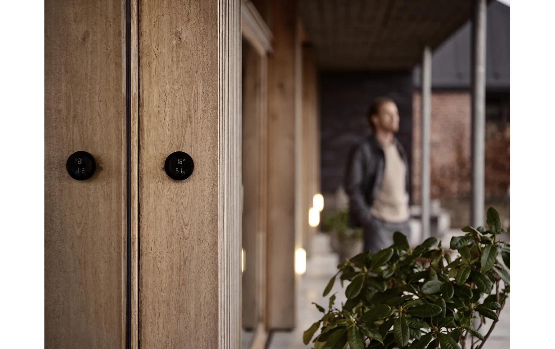 Jacob Jensen Wetterstation () Temperatur- und Feuchtigkeitssensor für Innen- und Aussenbereich