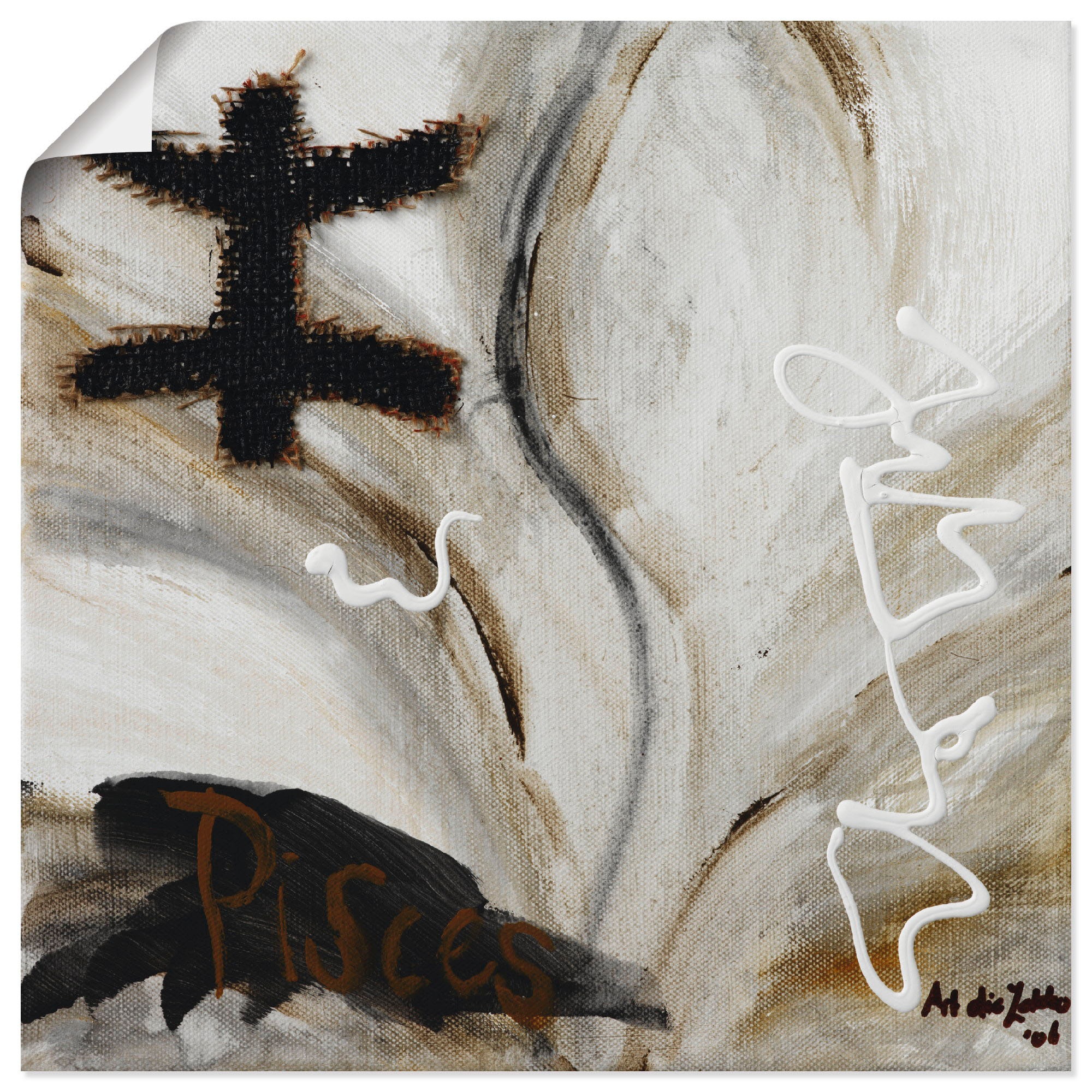 Image of Artland Wandbild »Fische«, Sternzeichen, (1 St.), in vielen Grössen & Produktarten -Leinwandbild, Poster, Wandaufkleber / Wandtattoo auch für Badezimmer geeignet bei Ackermann Versand Schweiz