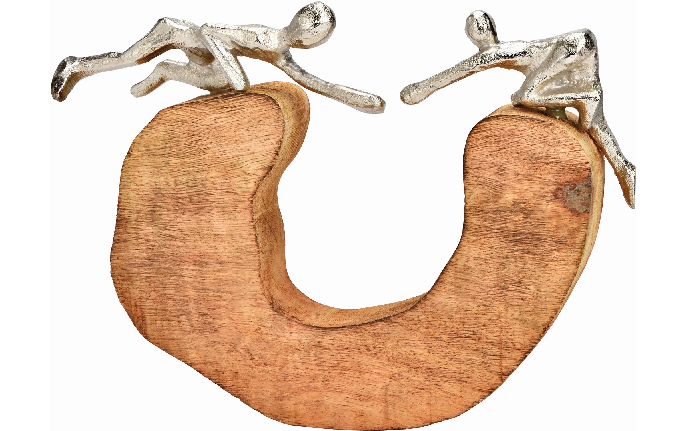 Image of Dekofigur "G. Wurm Aufsteller Skulptur Metall-Figuren" Holzart: Mango (Indien)